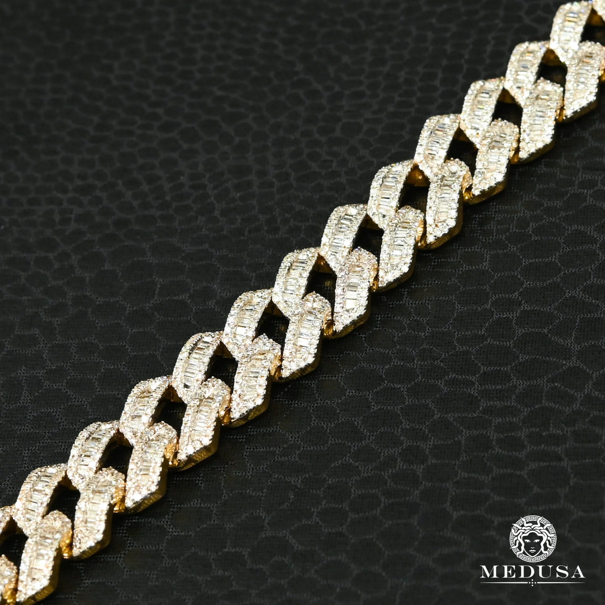 10mm Cuban Baguette Bracelet - Image 2