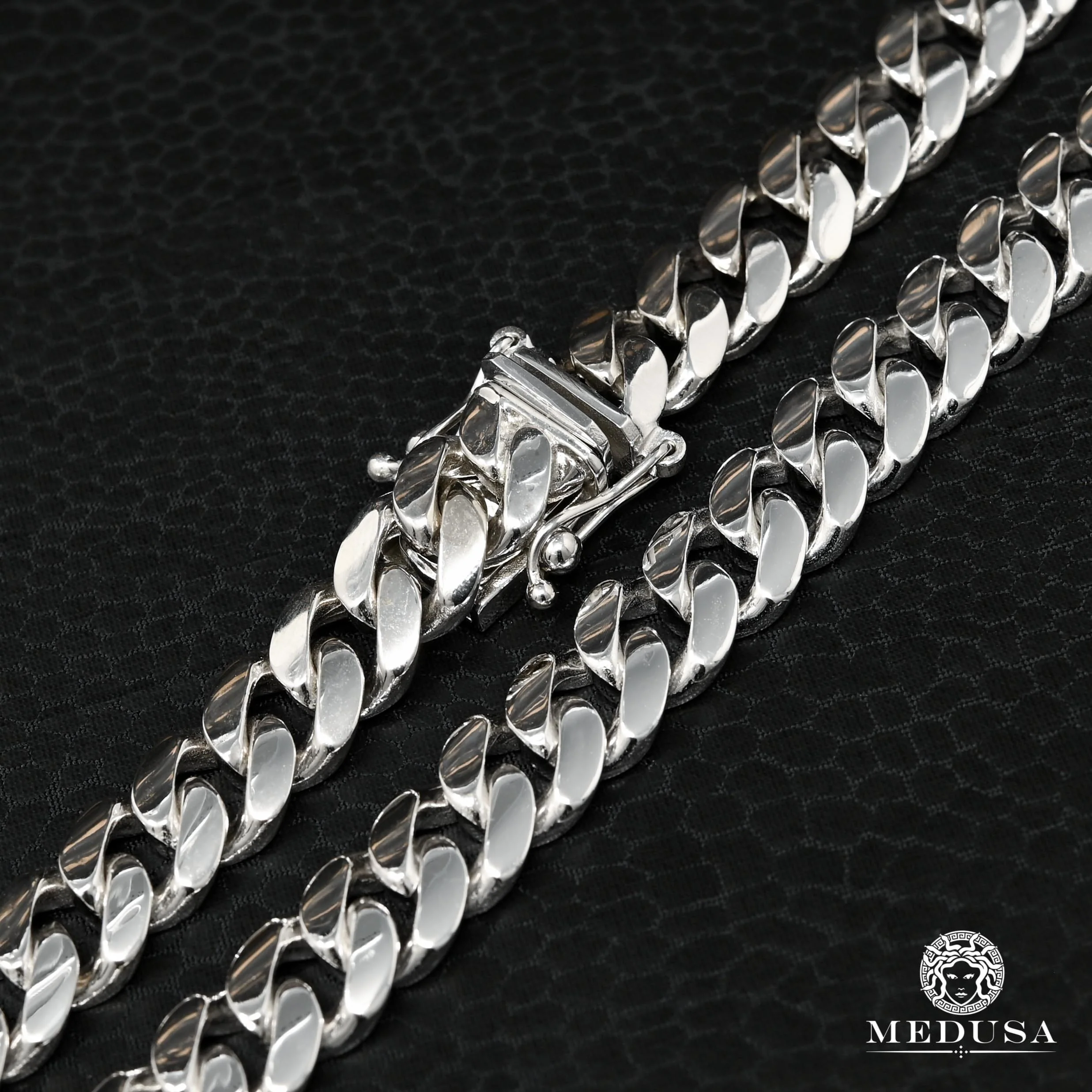 11mm Cuban Link Solid White Gold  - Image 2
