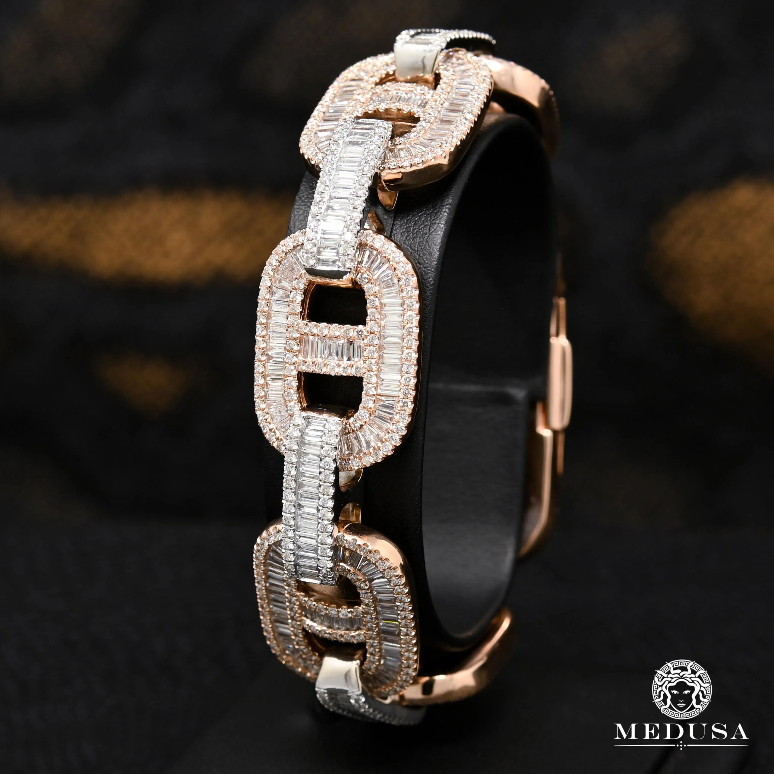 18mm Gucci Baguette Rose Two-Tone Bracelet