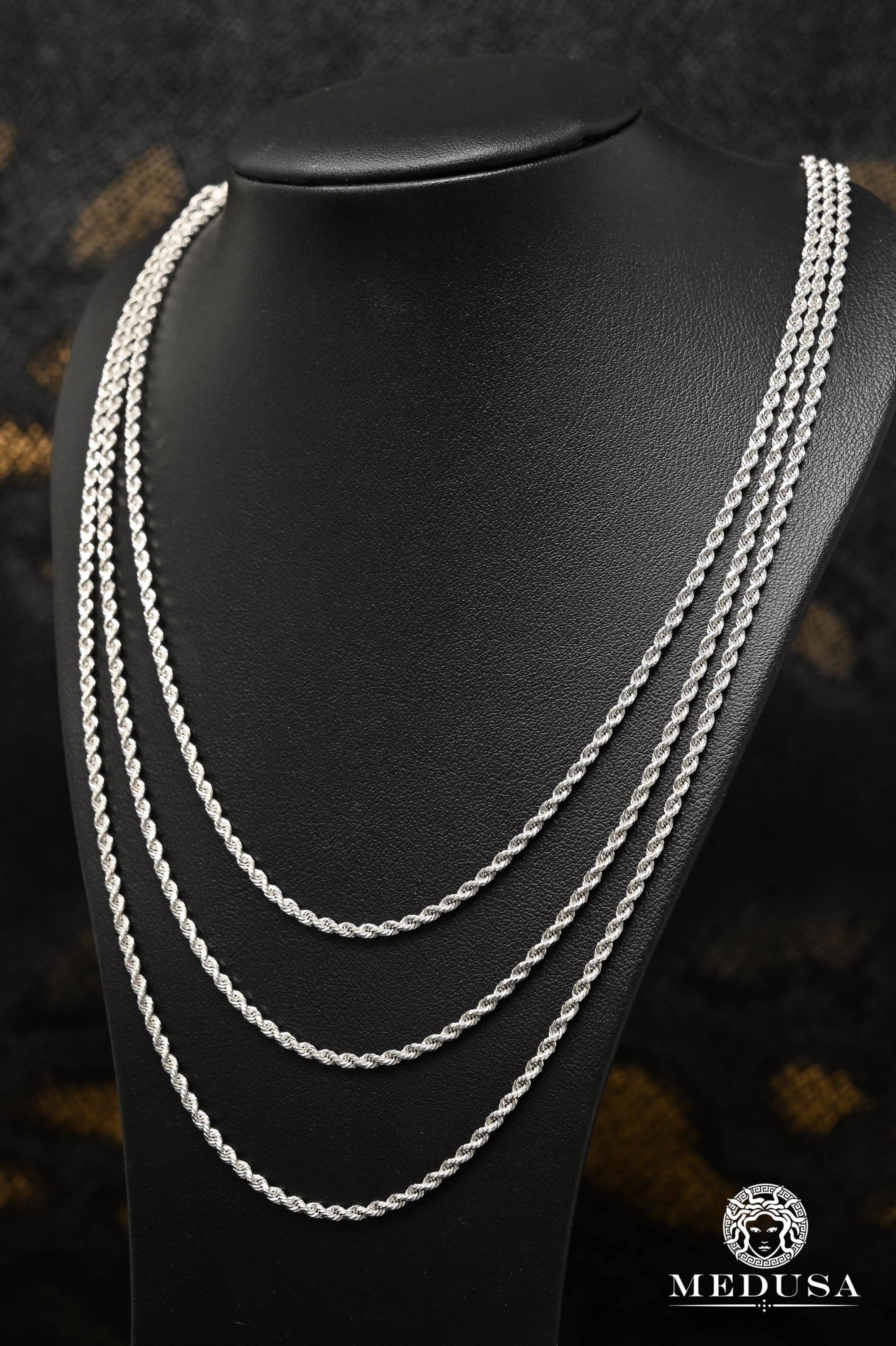 2.5mm Rope White Gold 