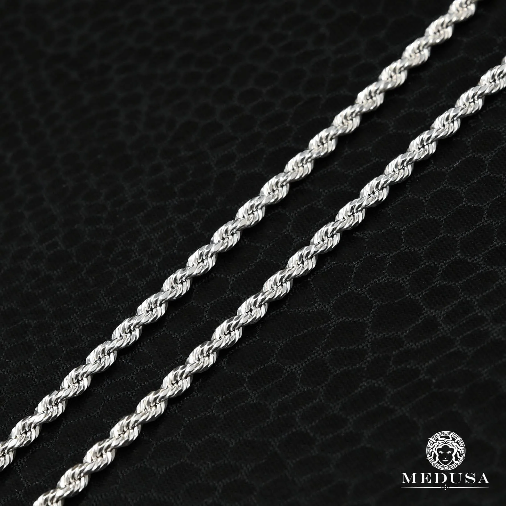 2.5mm Rope White Gold  - Image 2