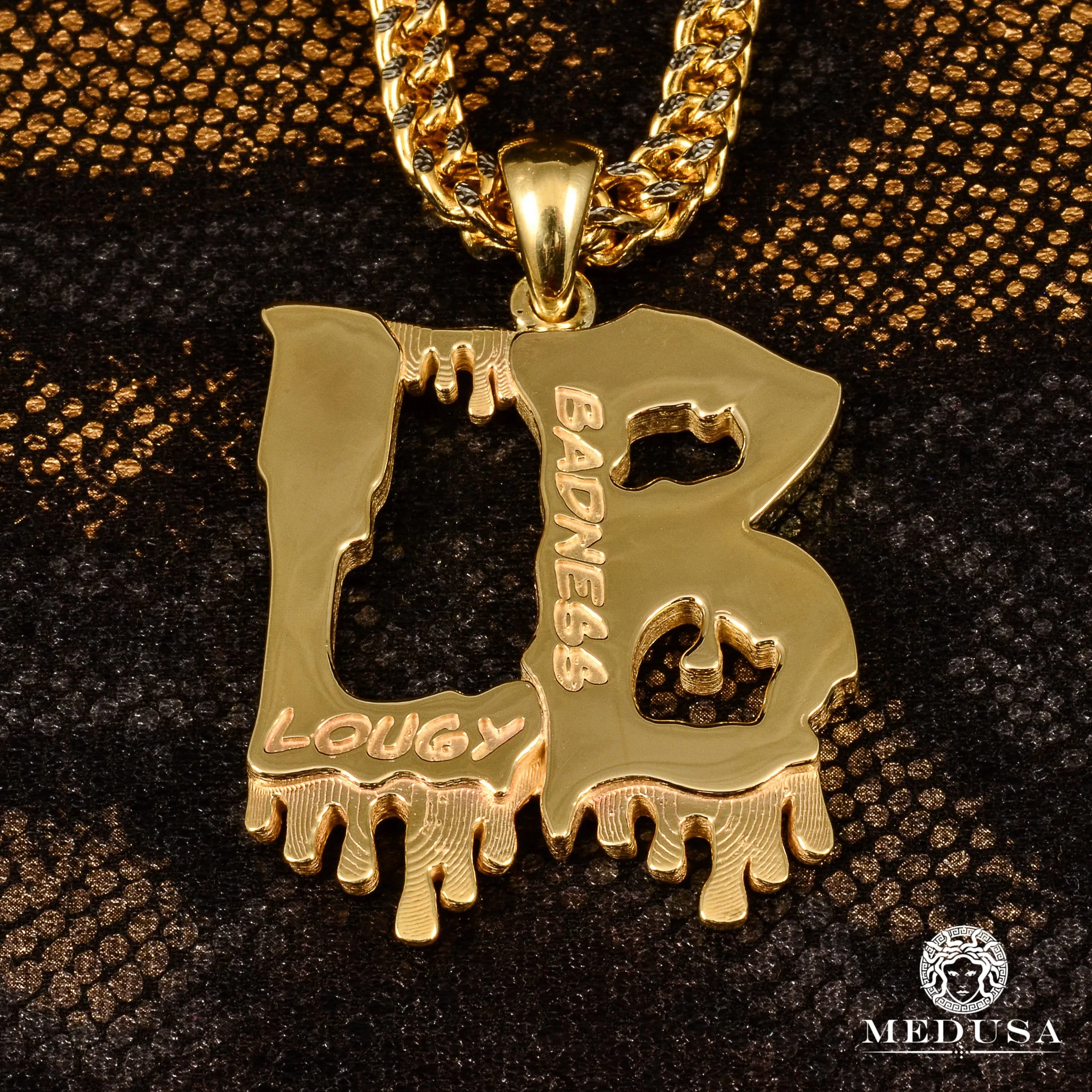 2 Letter Drip Shine Pendant