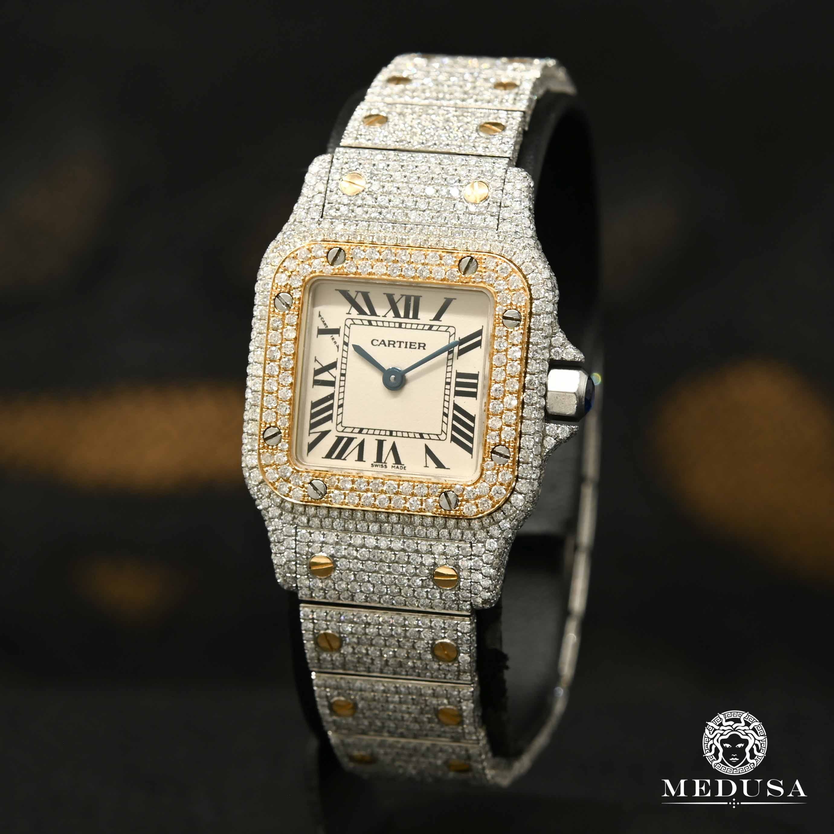 24mm Cartier Santos Galbée - 2 Tone Iced