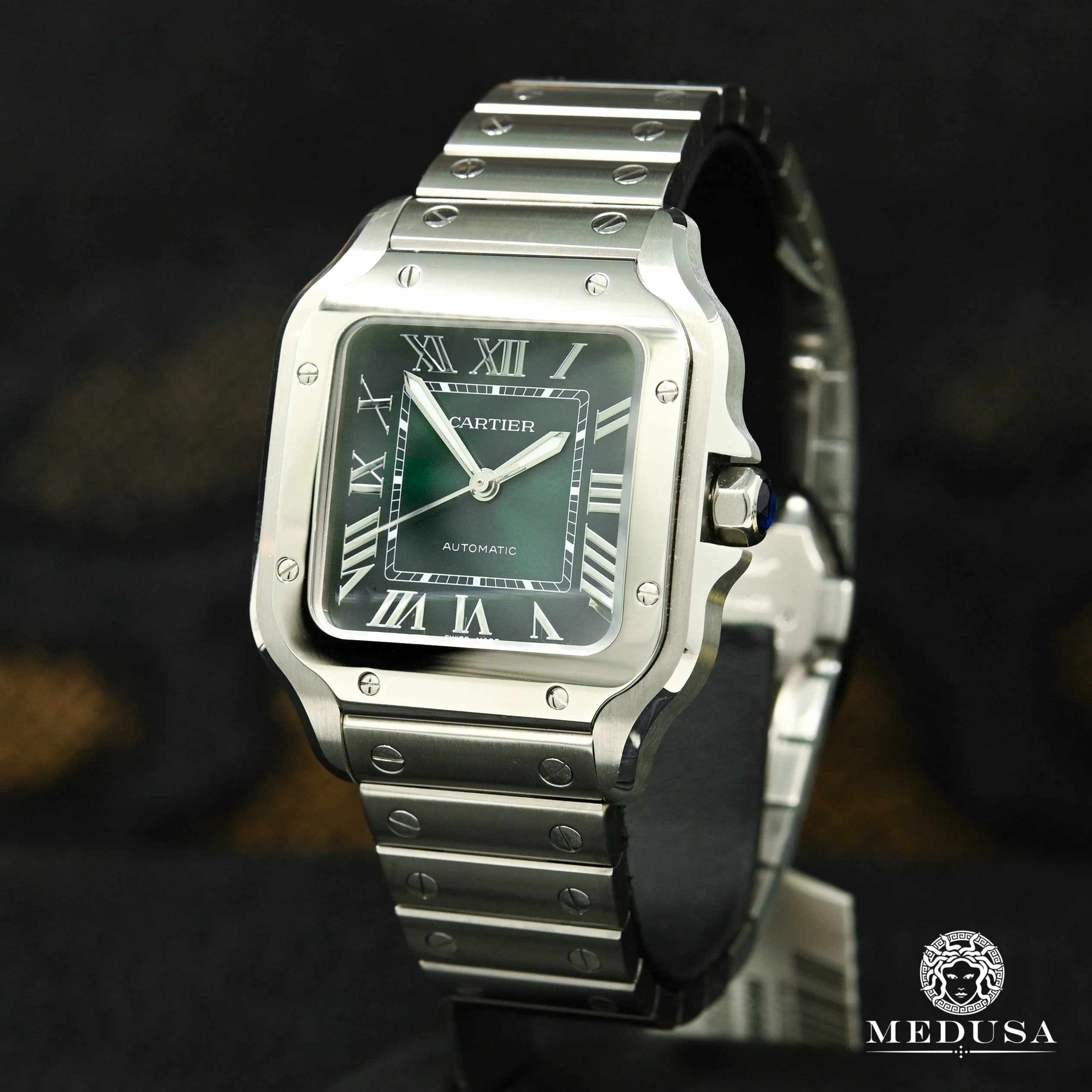 36mm Cartier Santos Green