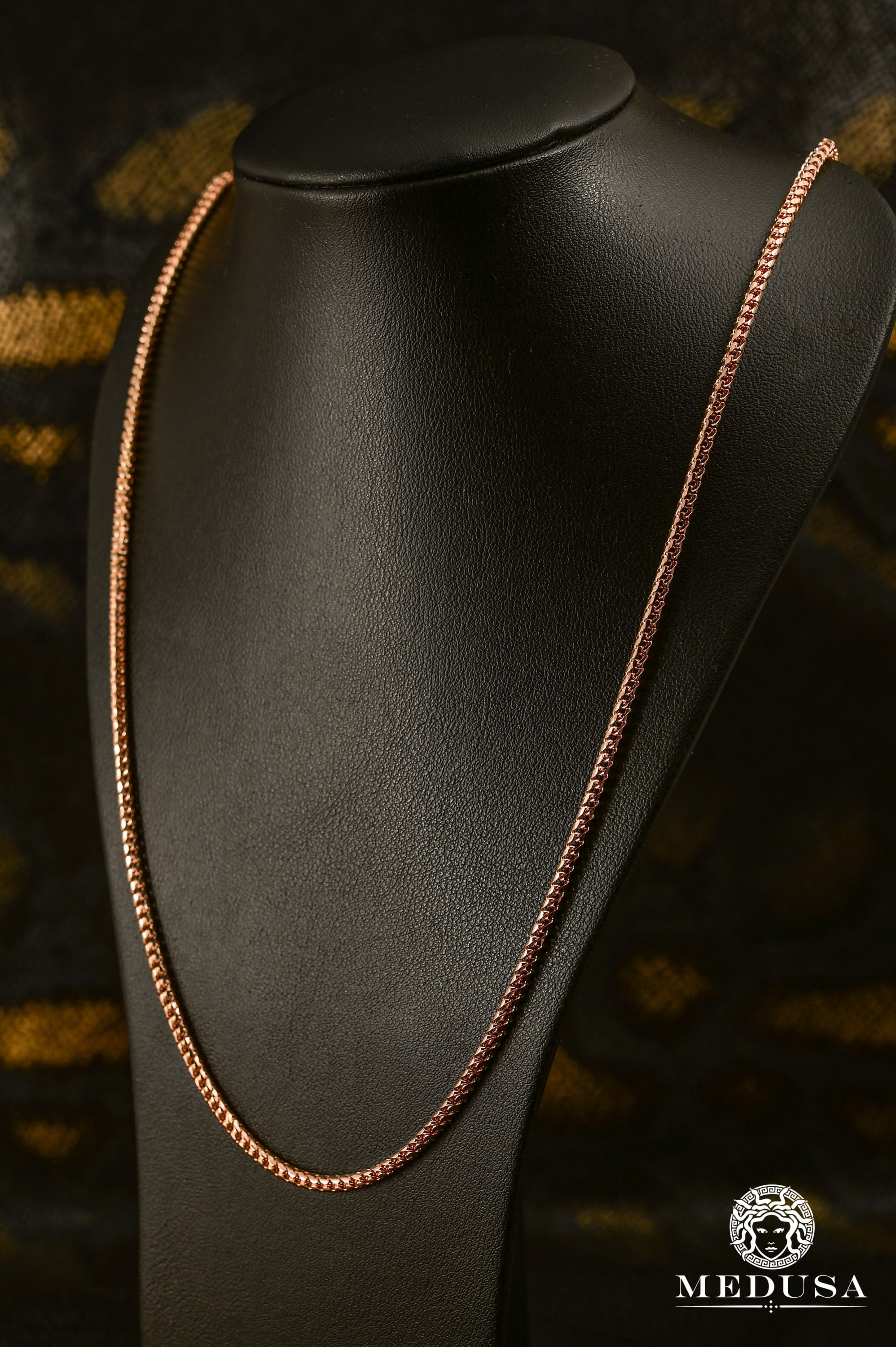 3mm Franco Solid Rose Gold