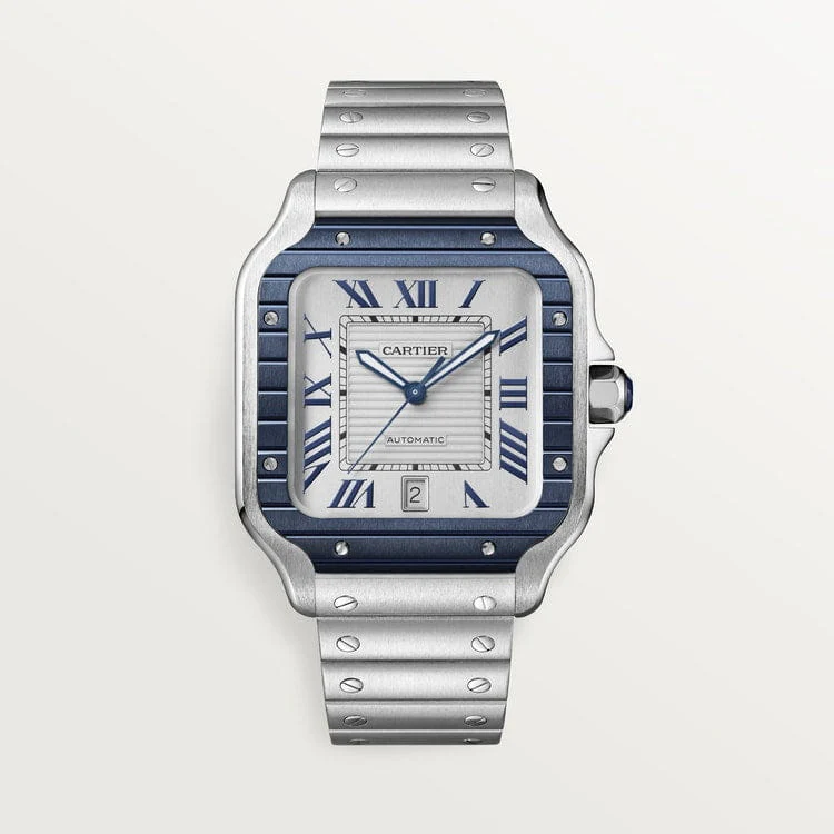 40mm Cartier Santos 100 XL - Blue Bezel - Image 2