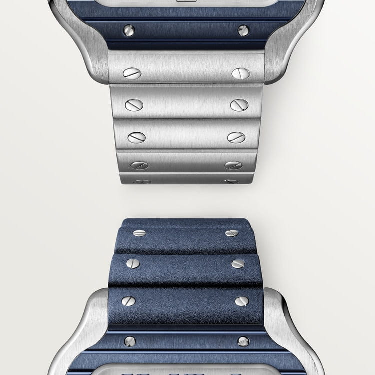 40mm Cartier Santos 100 XL - Blue Bezel - Image 8
