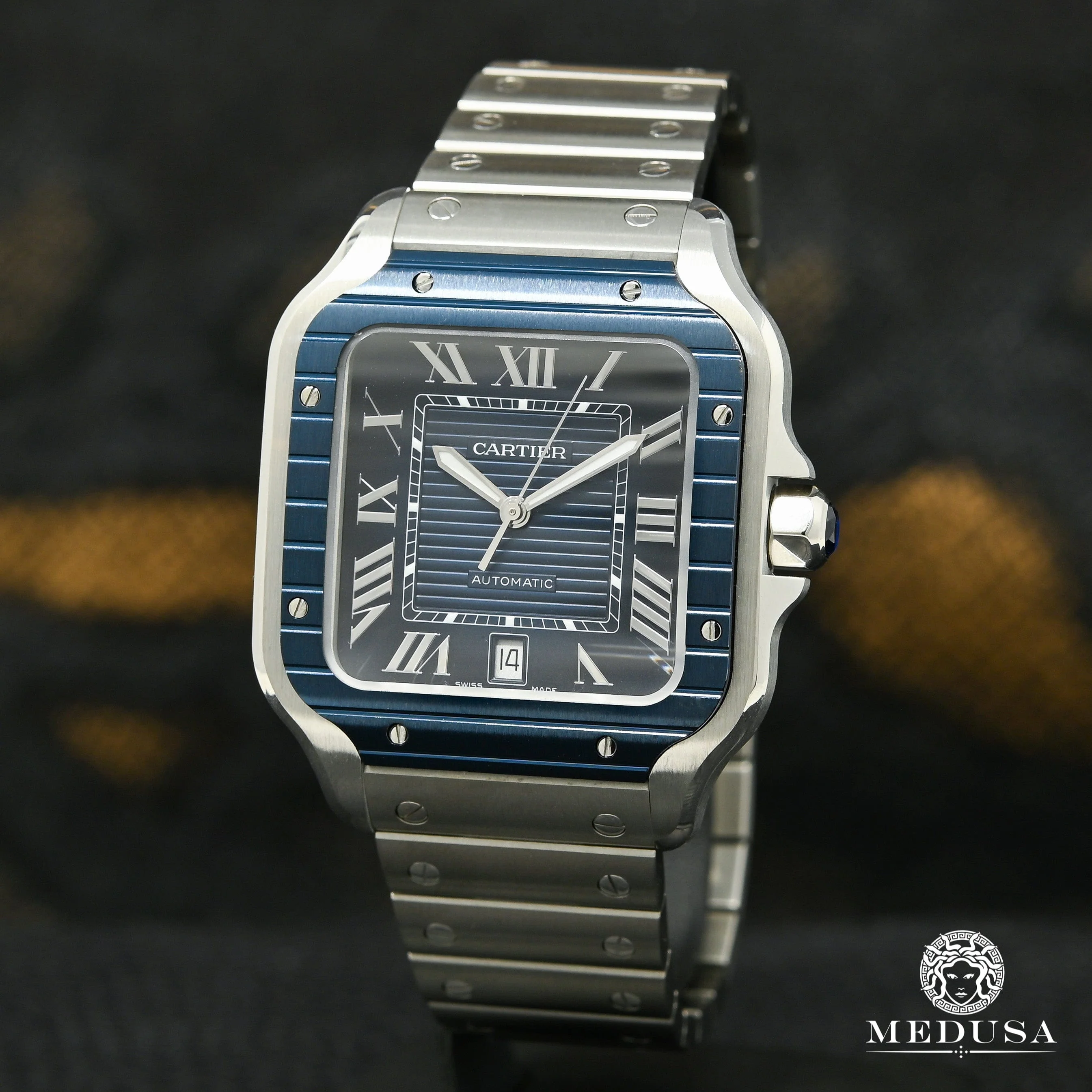 40mm Cartier Santos 100 XL - Full Blue Bezel