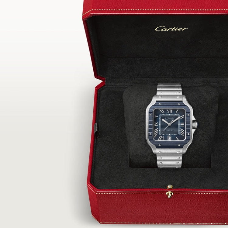 40mm Cartier Santos 100 XL - Full Blue Bezel - Image 7