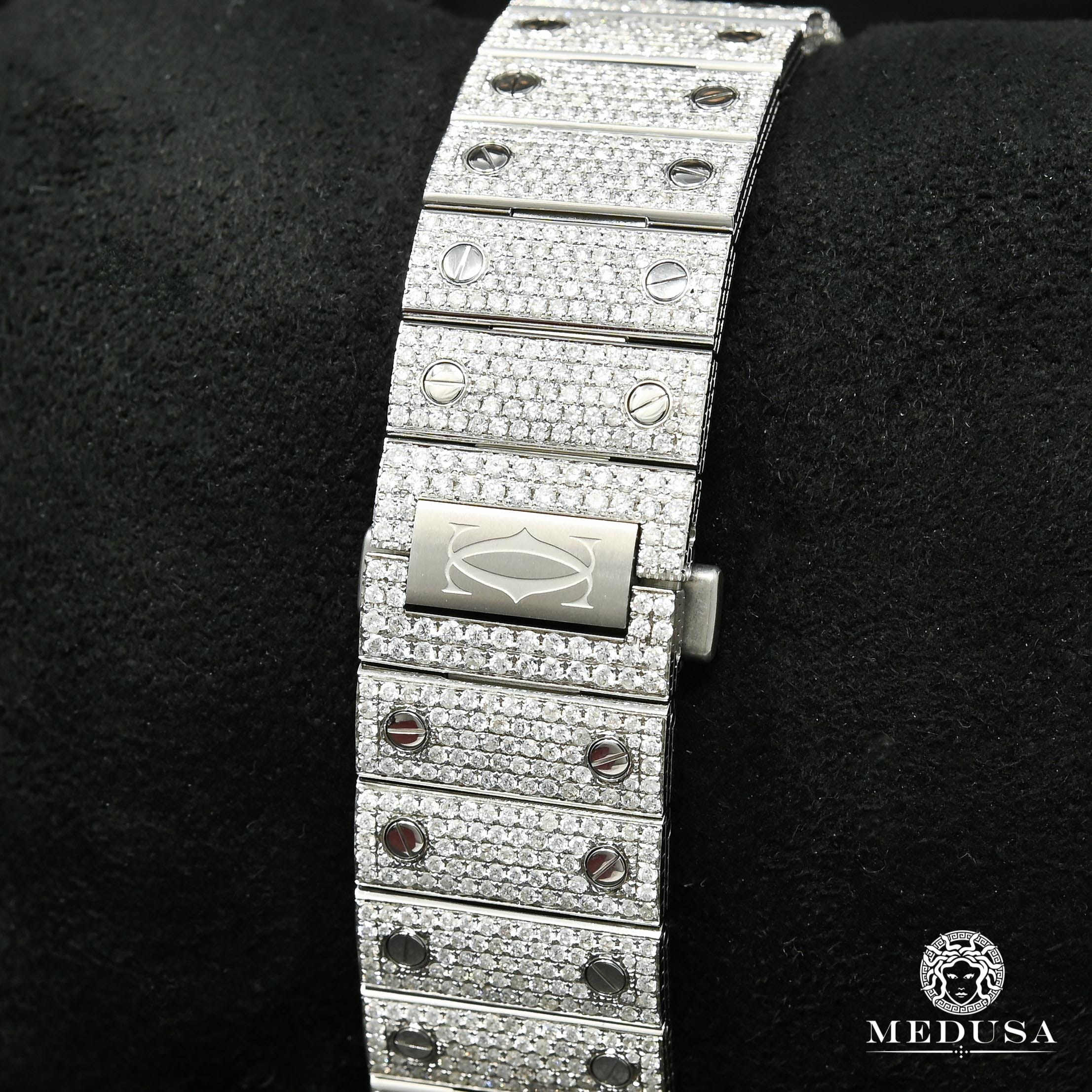 40mm Cartier Santos 100 XL - Full Dial Iced - Image 4