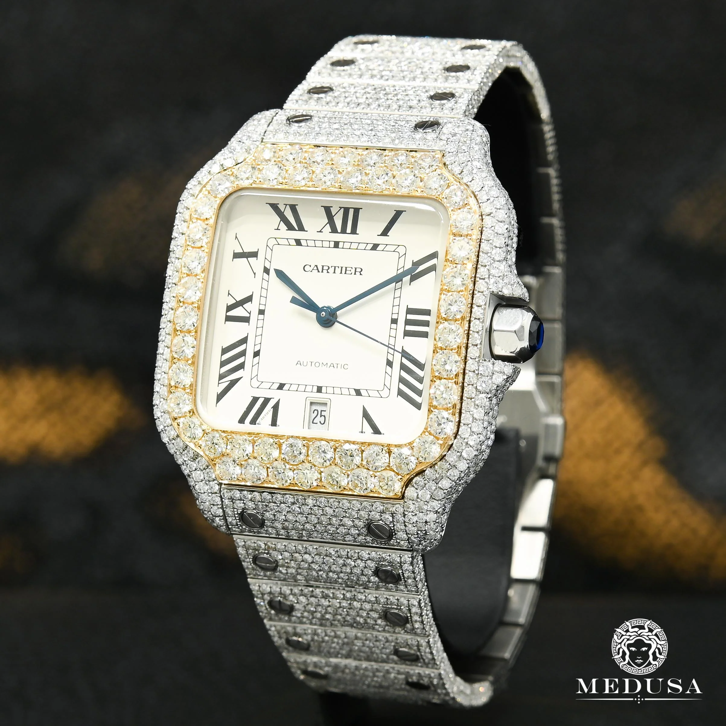 40mm Cartier Santos 100 XL - Fully Iced