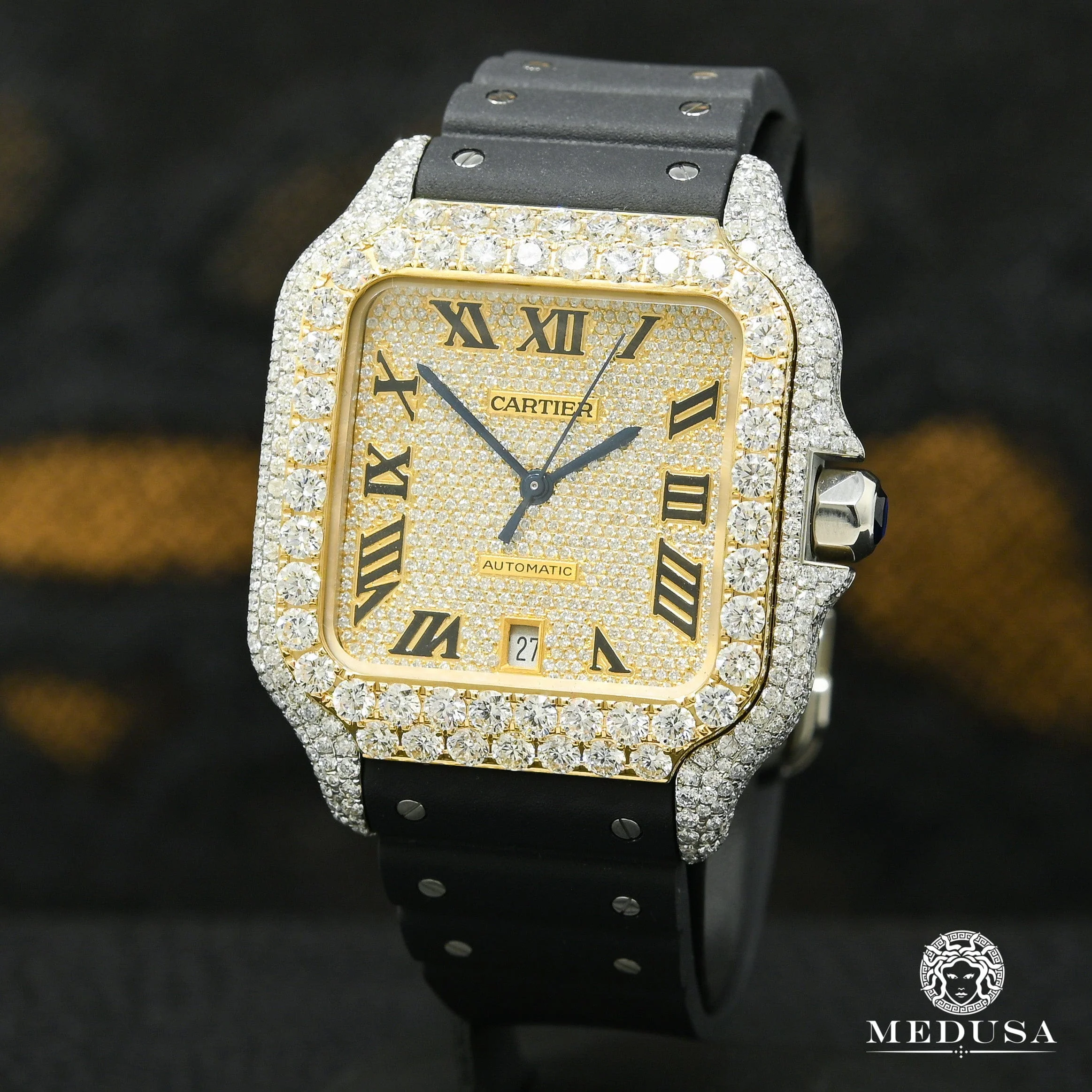 40mm Cartier Santos 100 XL - Rubber Iced