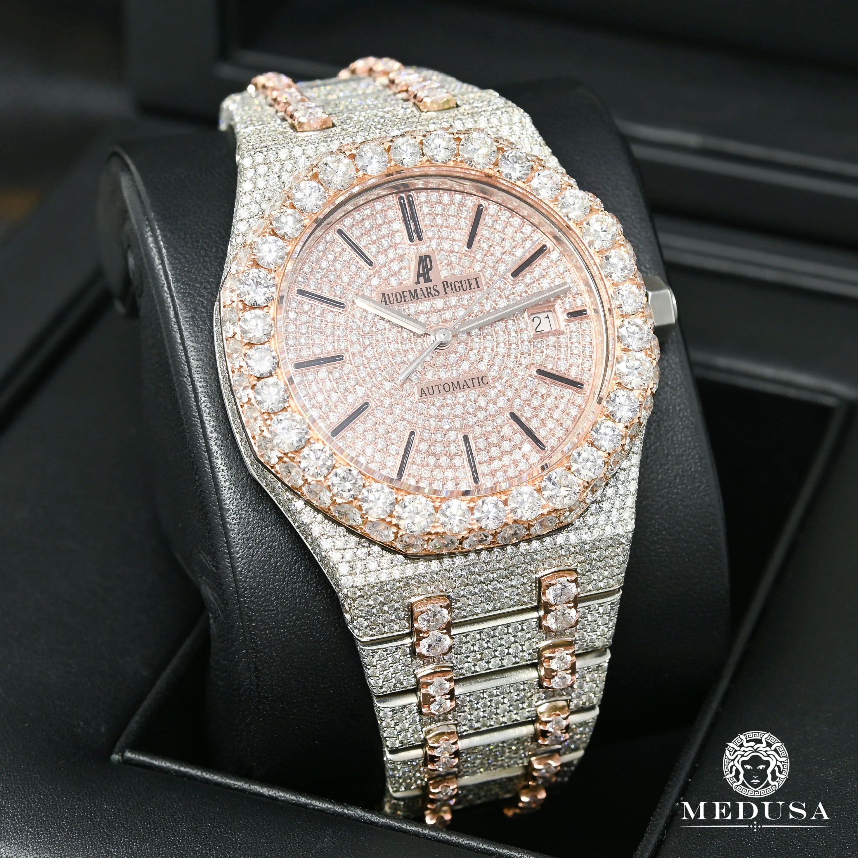 41mm Audemars Piguet Royal Oak - Fully Iced Everose - Image 2