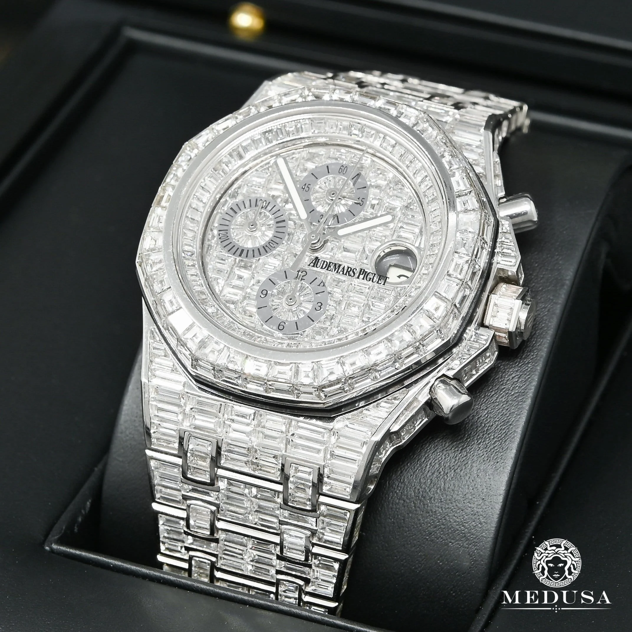42mm Audemars Piguet Offshore - Full Iced Emerald Cut - Image 3