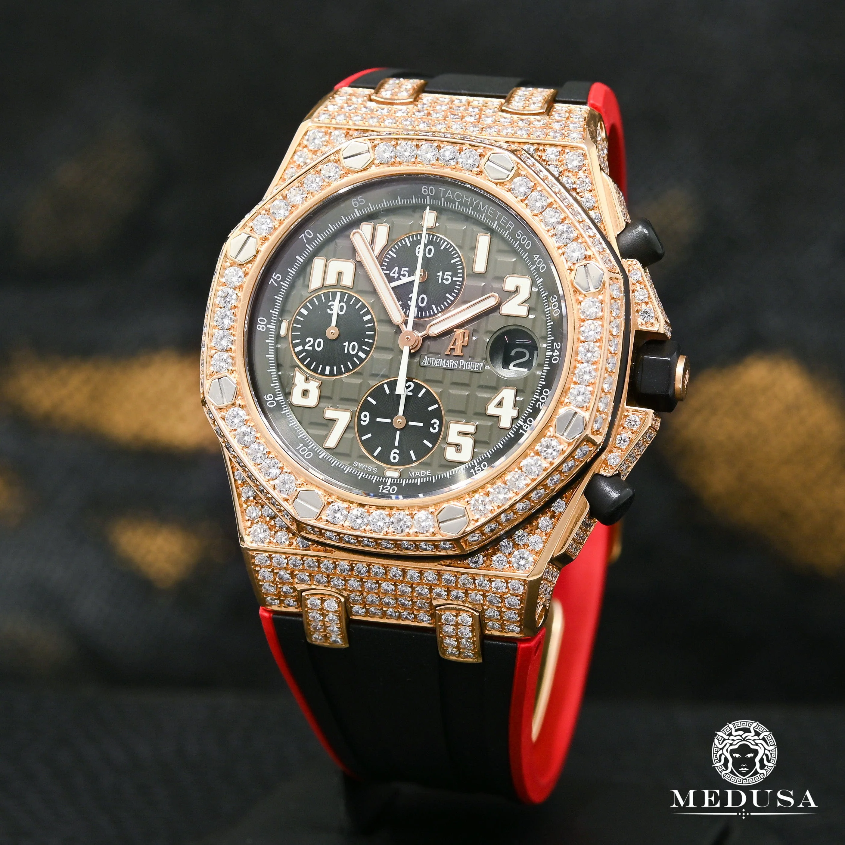 42mm Audemars Piguet Offshore Rose Gold - Gray Honeycomb