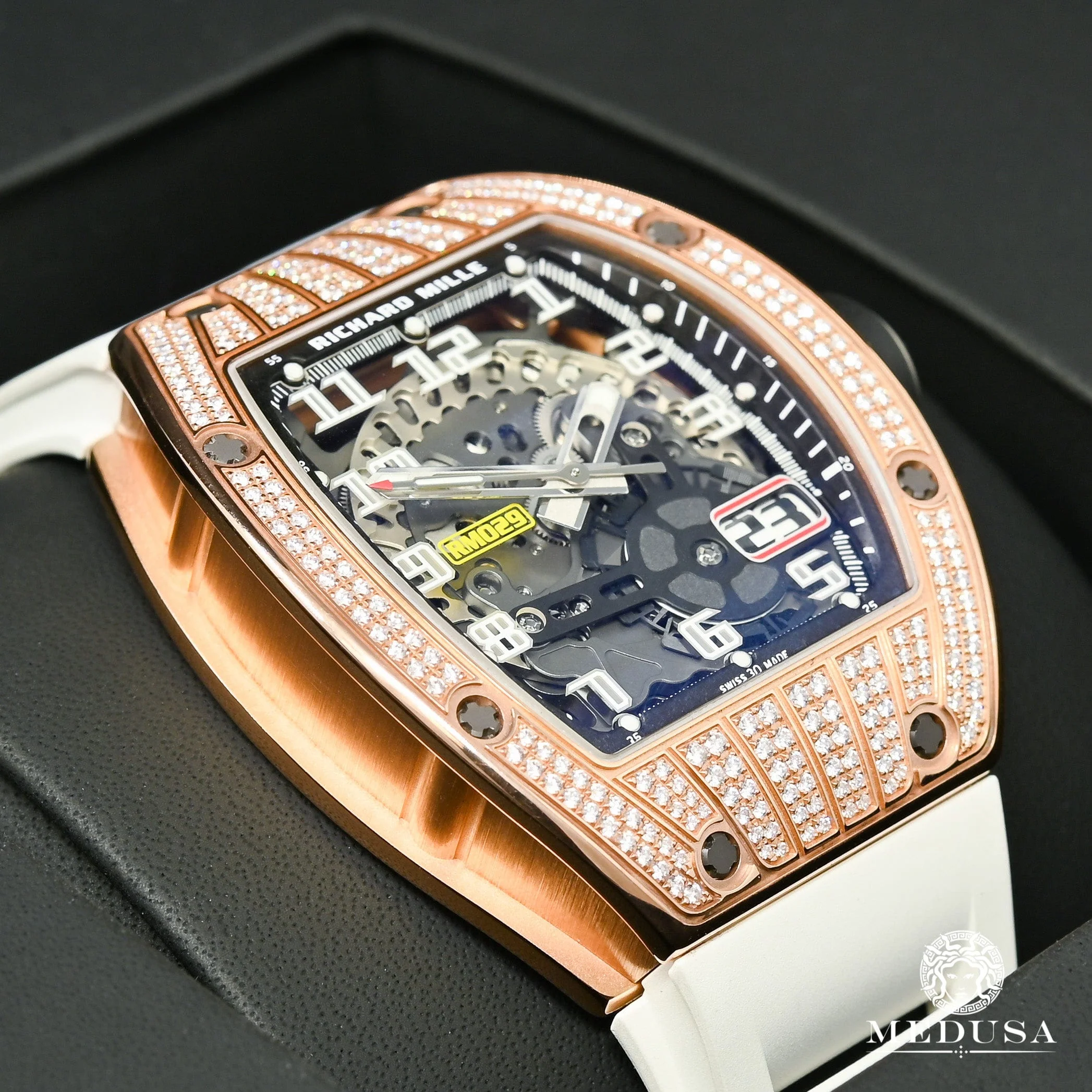 48mm Richard Mille Rose Gold Factory Diamond - RM029 - Image 2