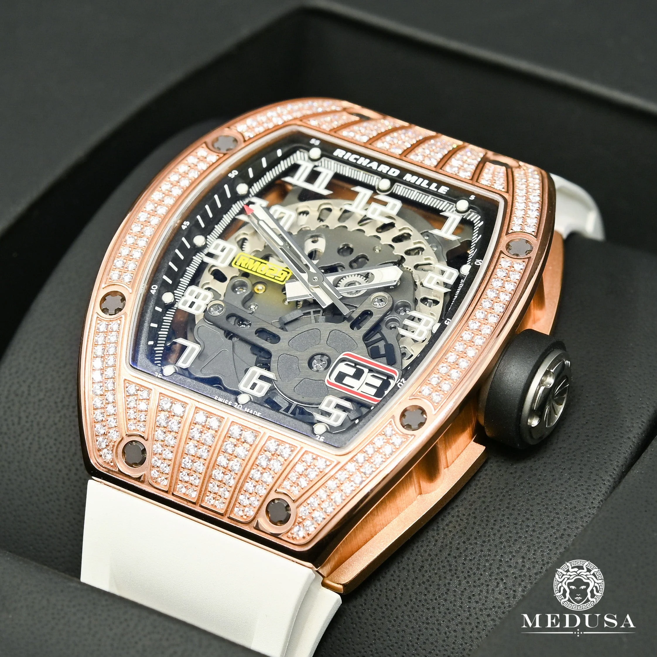 48mm Richard Mille Rose Gold Factory Diamond - RM029 - Image 3