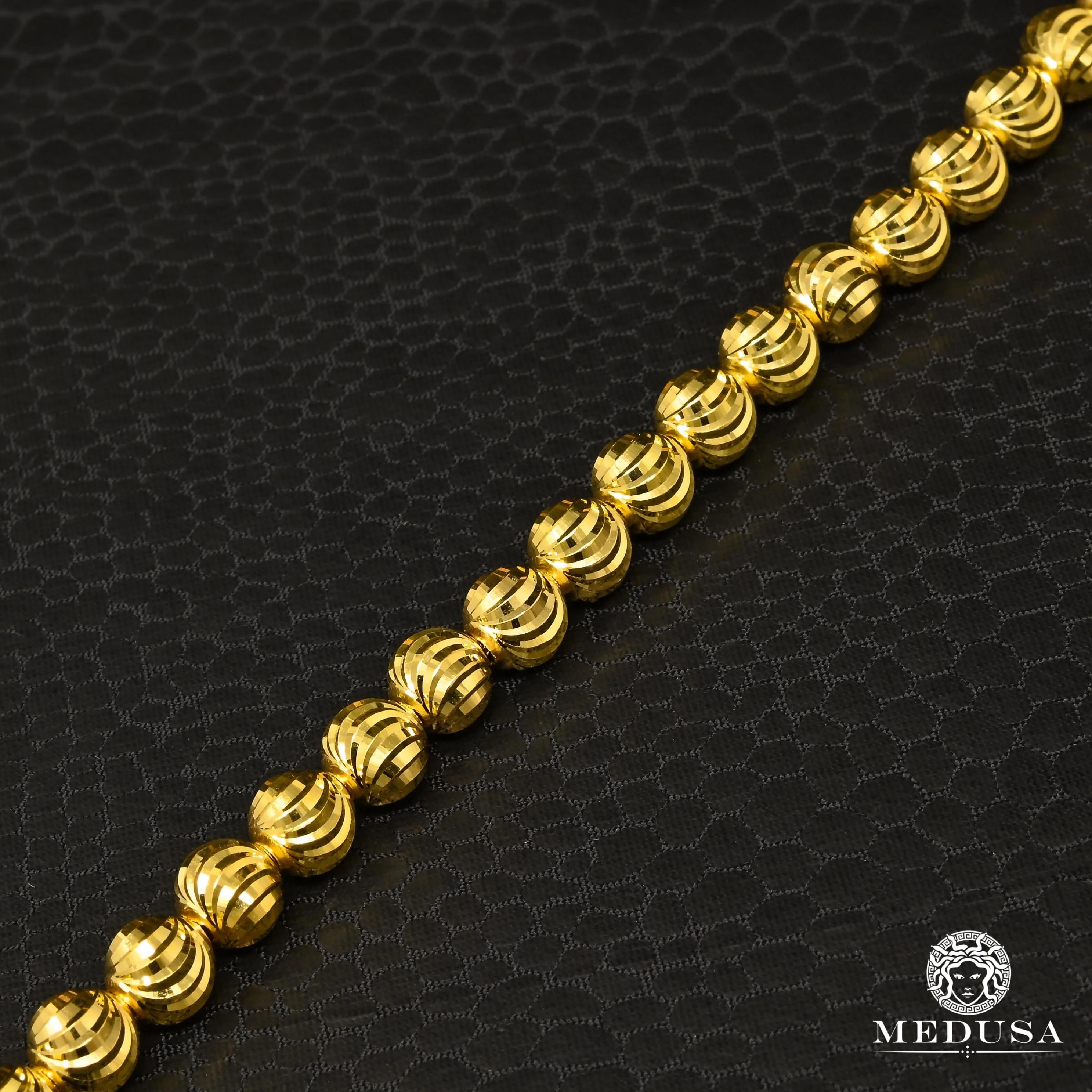 4mm Moon Cut Ball Bracelet