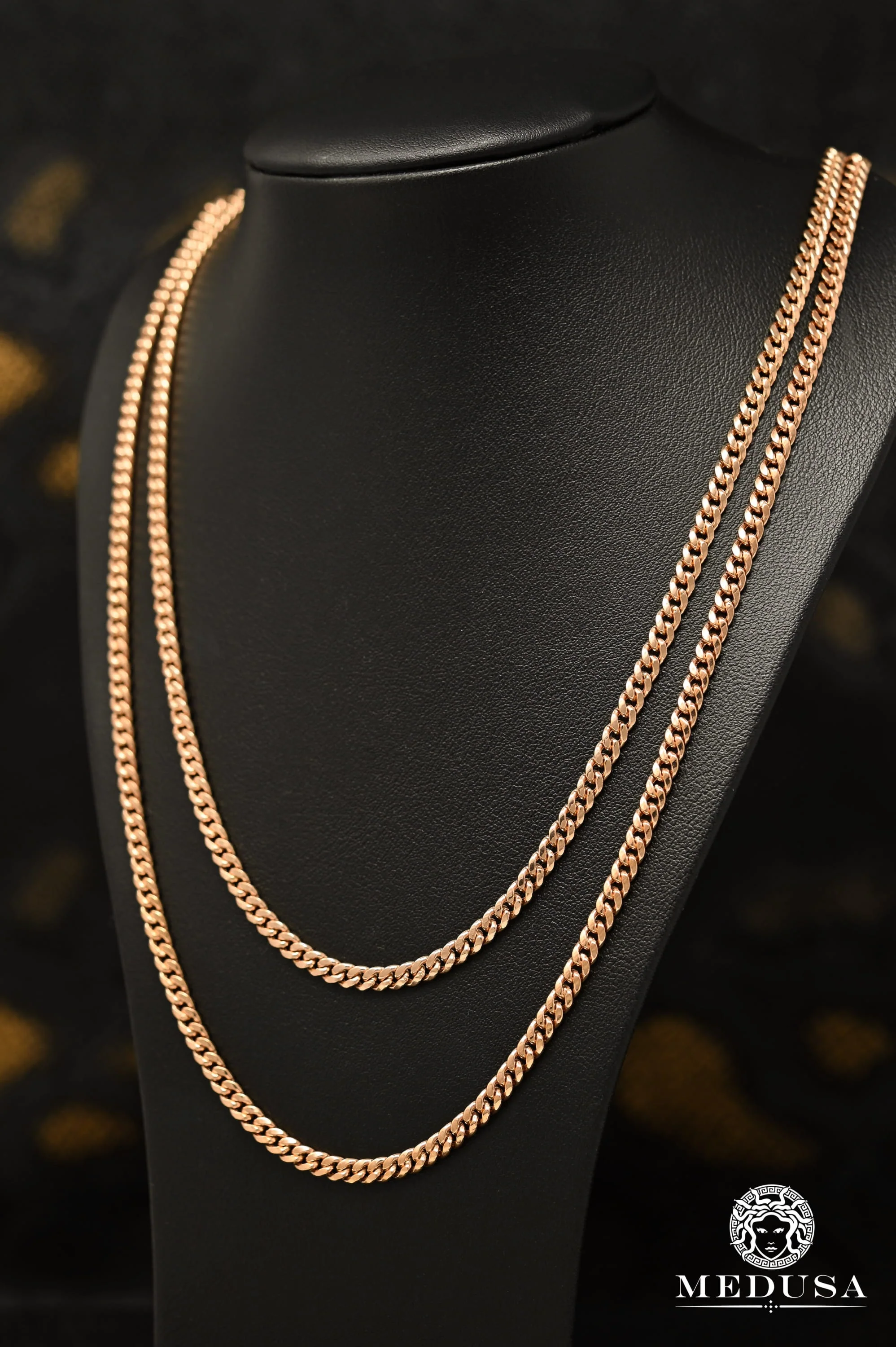 4mm Cuban 585 Rose Gold