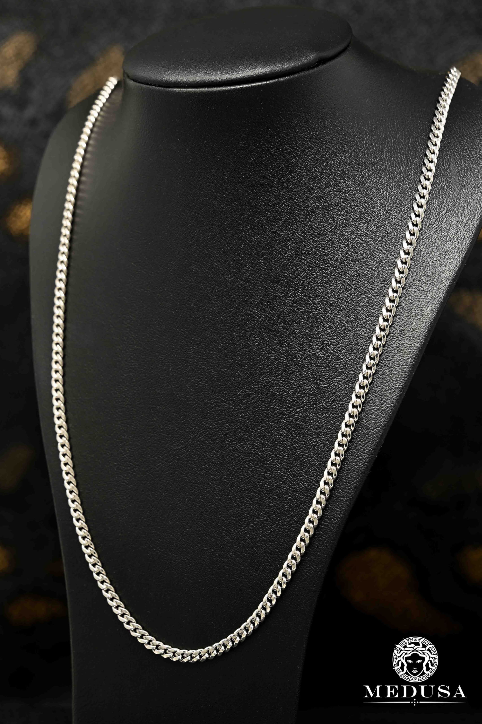 4mm Cuban White Gold 