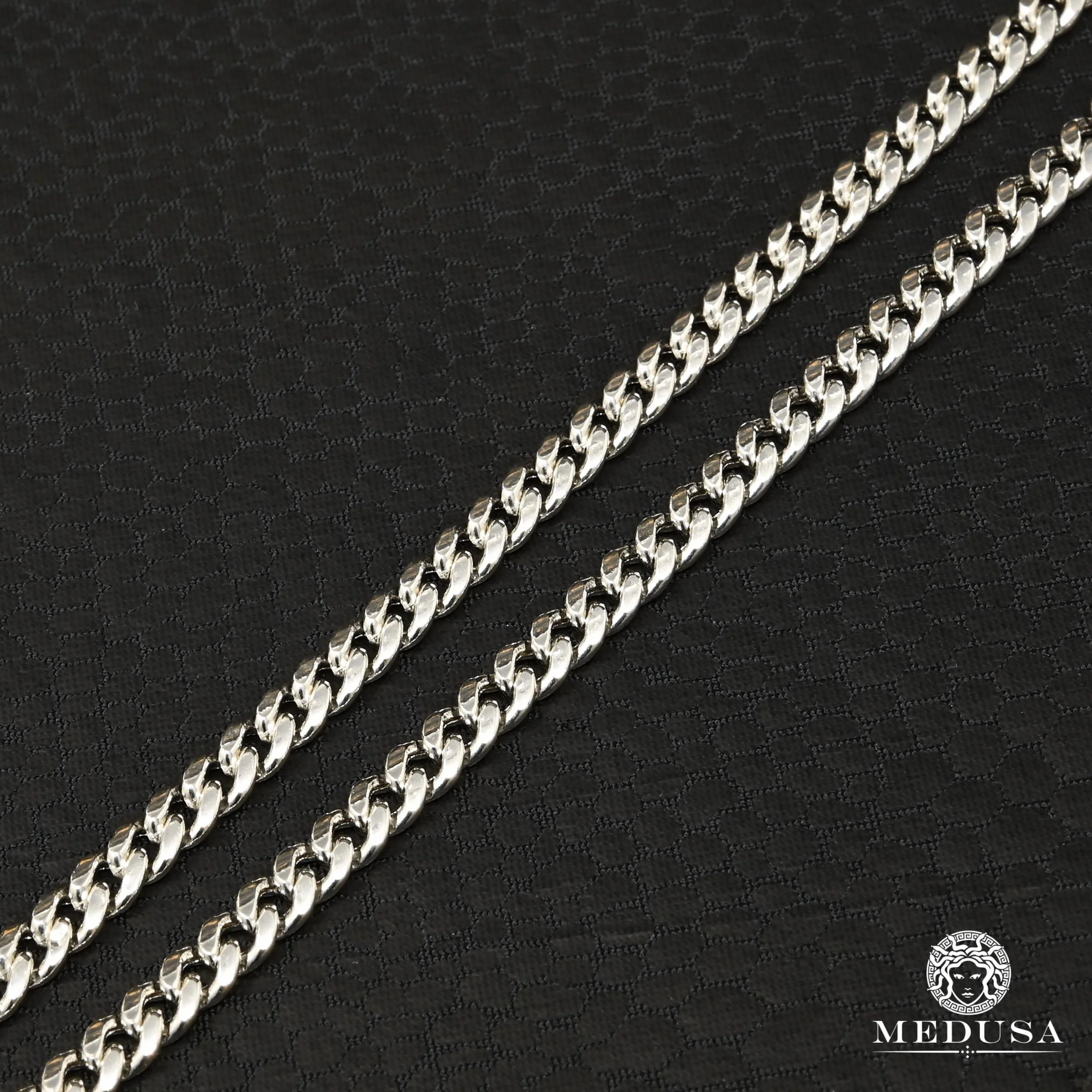 4mm Cuban White Gold  - Image 2