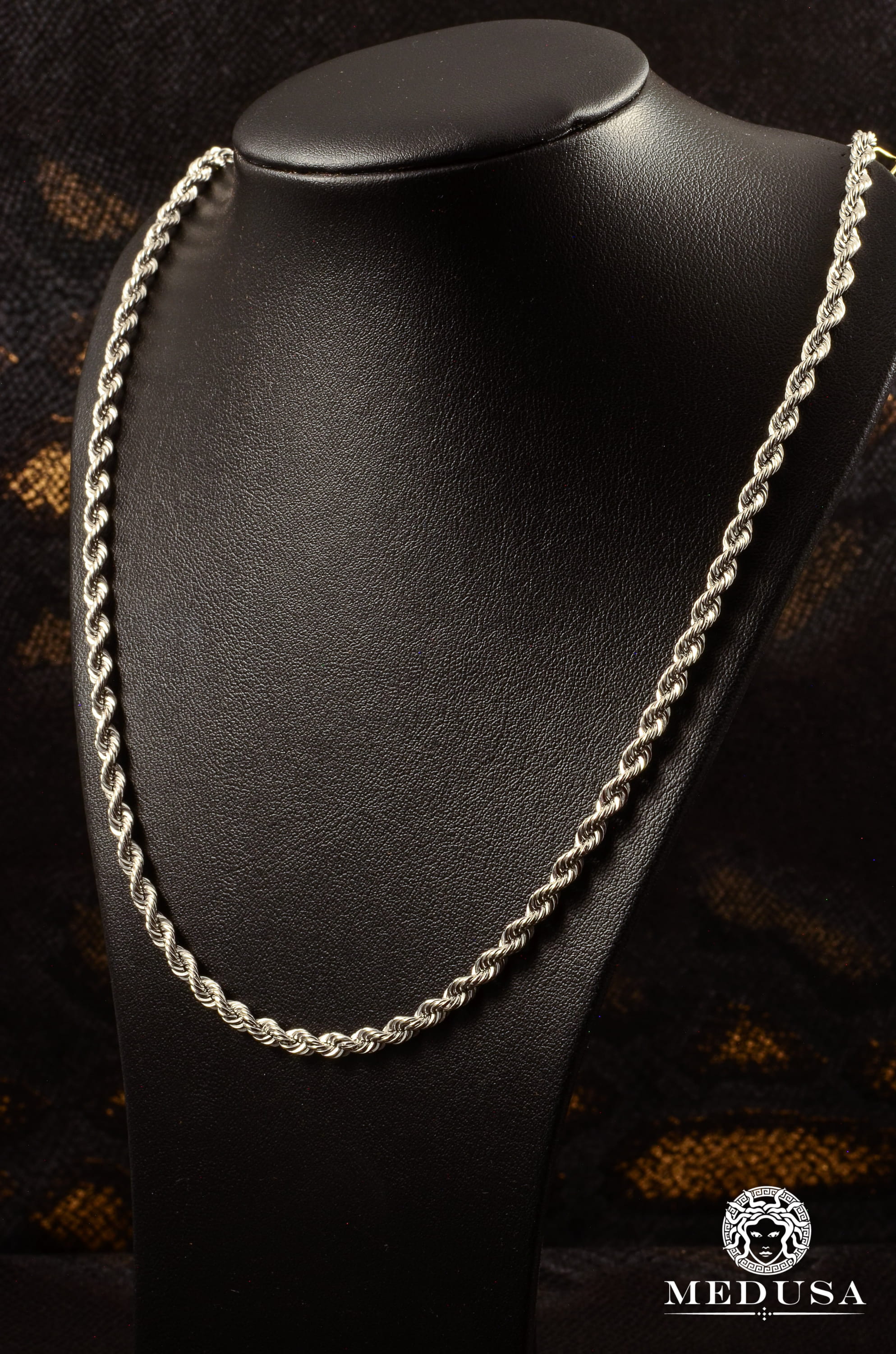 4mm Rope White Gold 