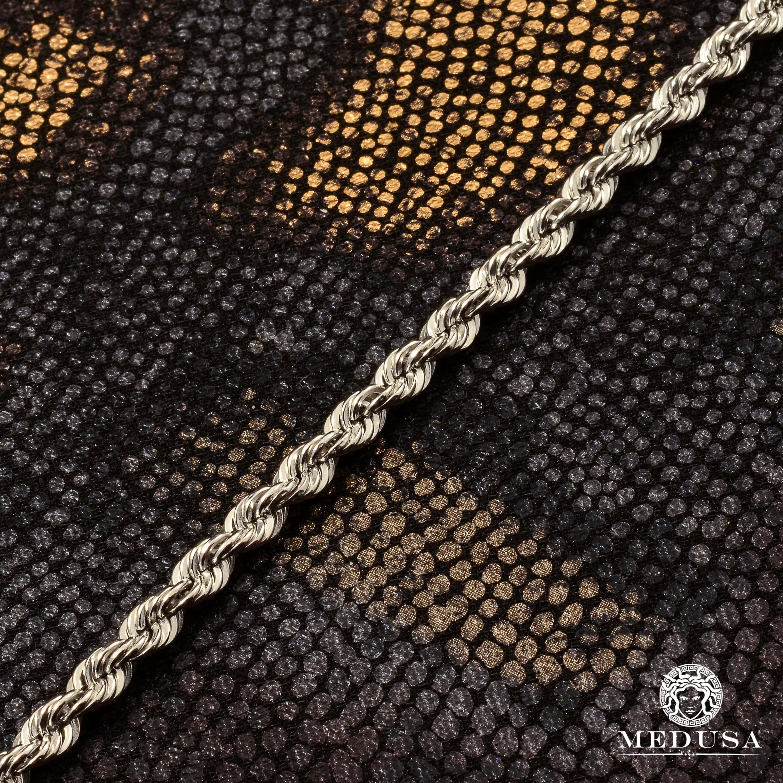 4mm Rope White Gold  - Image 2