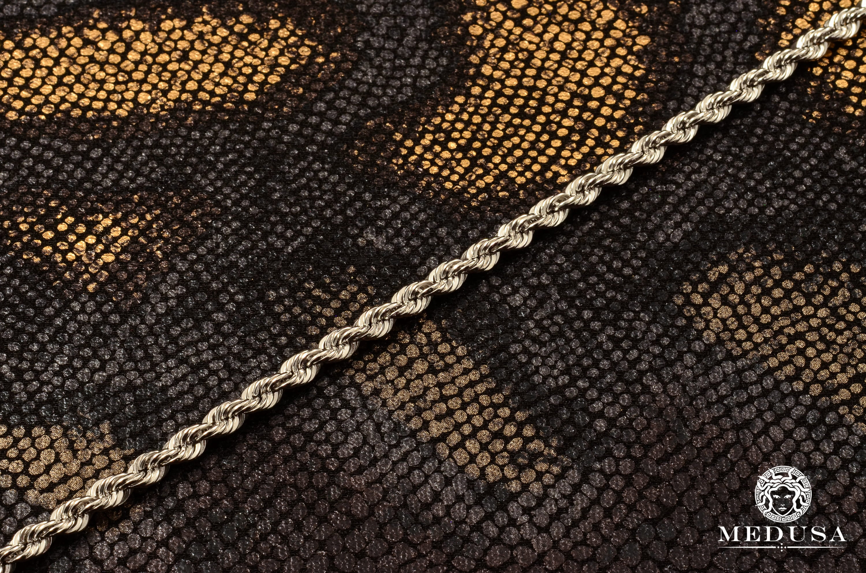 4mm Rope White Gold  - Image 3