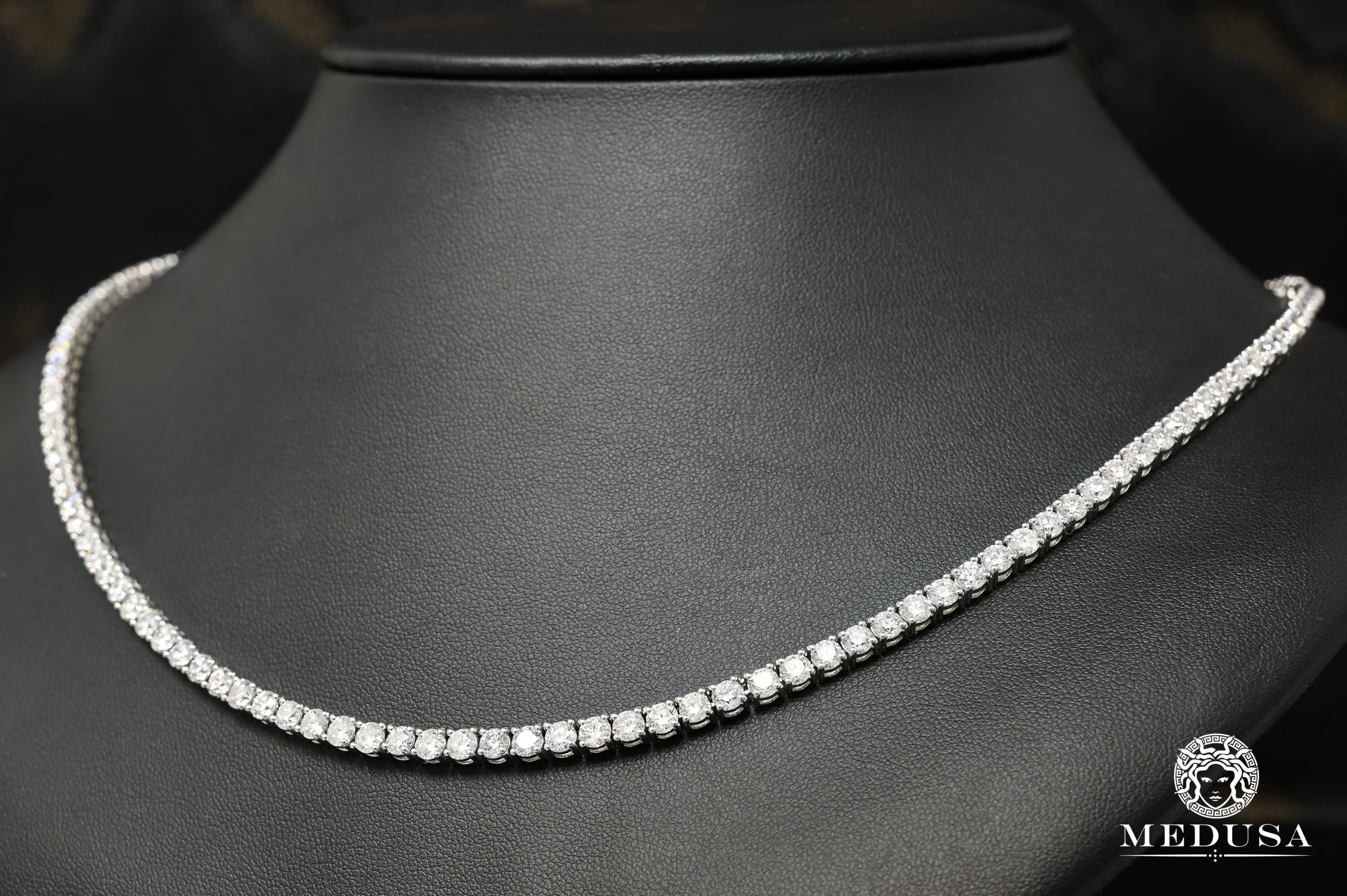 4mm Tennis Chain 4-Prong White Gold