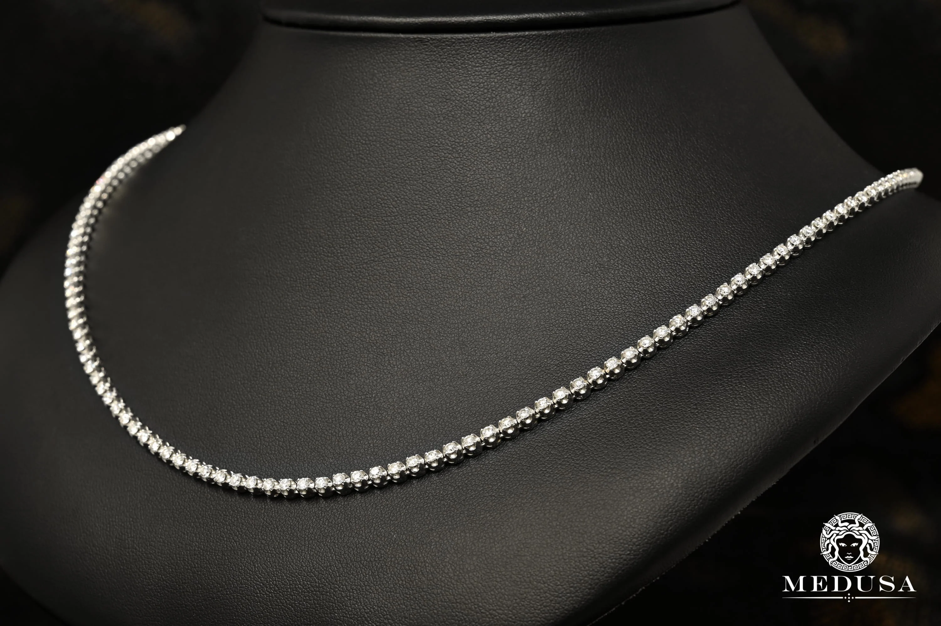 4mm Tennis Chain Circle-Prong White Gold