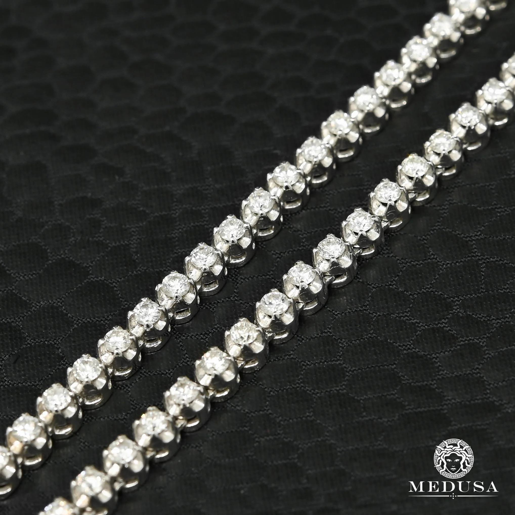 4mm Tennis Chain Circle-Prong White Gold - Image 2