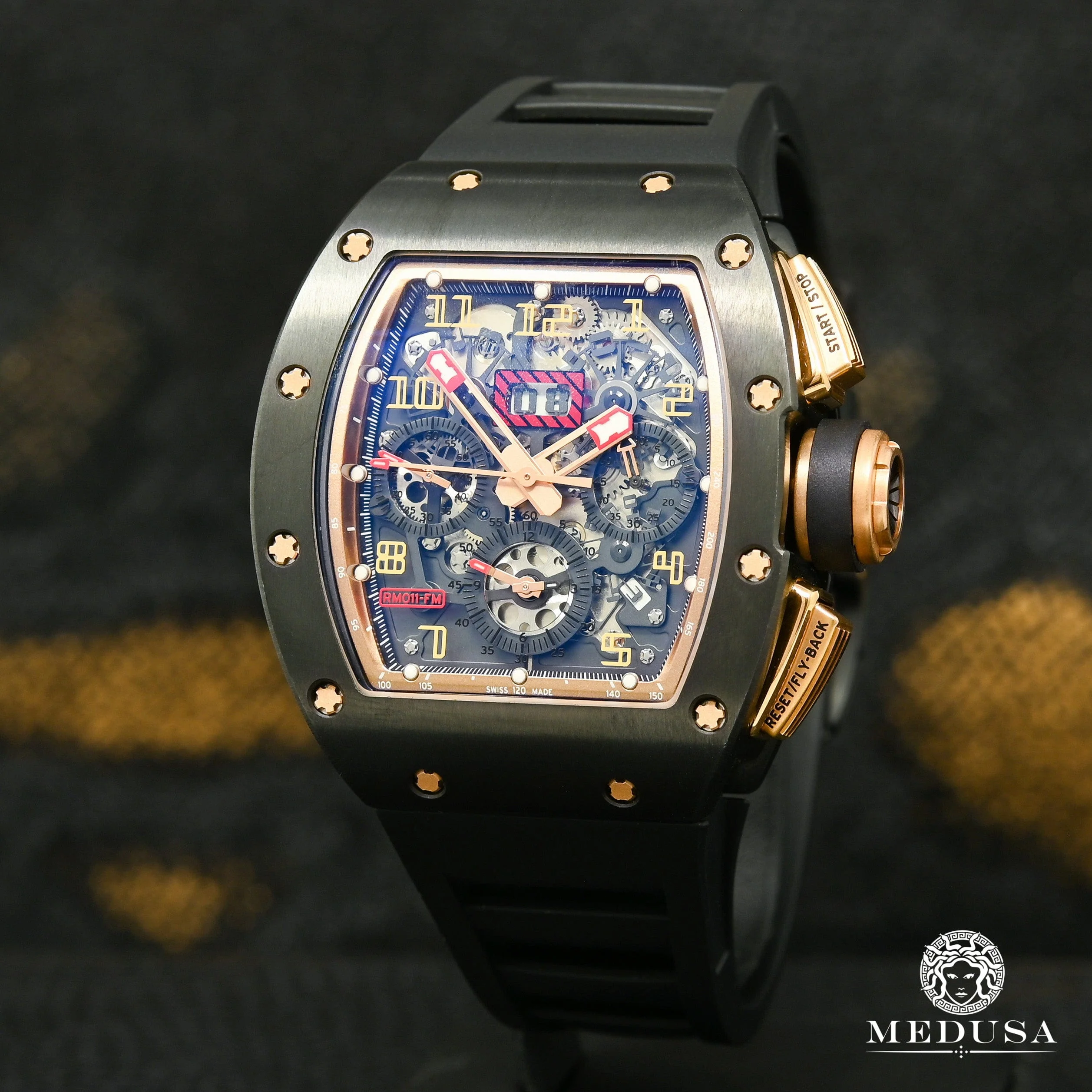50mm Richard Mille ''Black Kit'' Rose Gold | RM11-FM