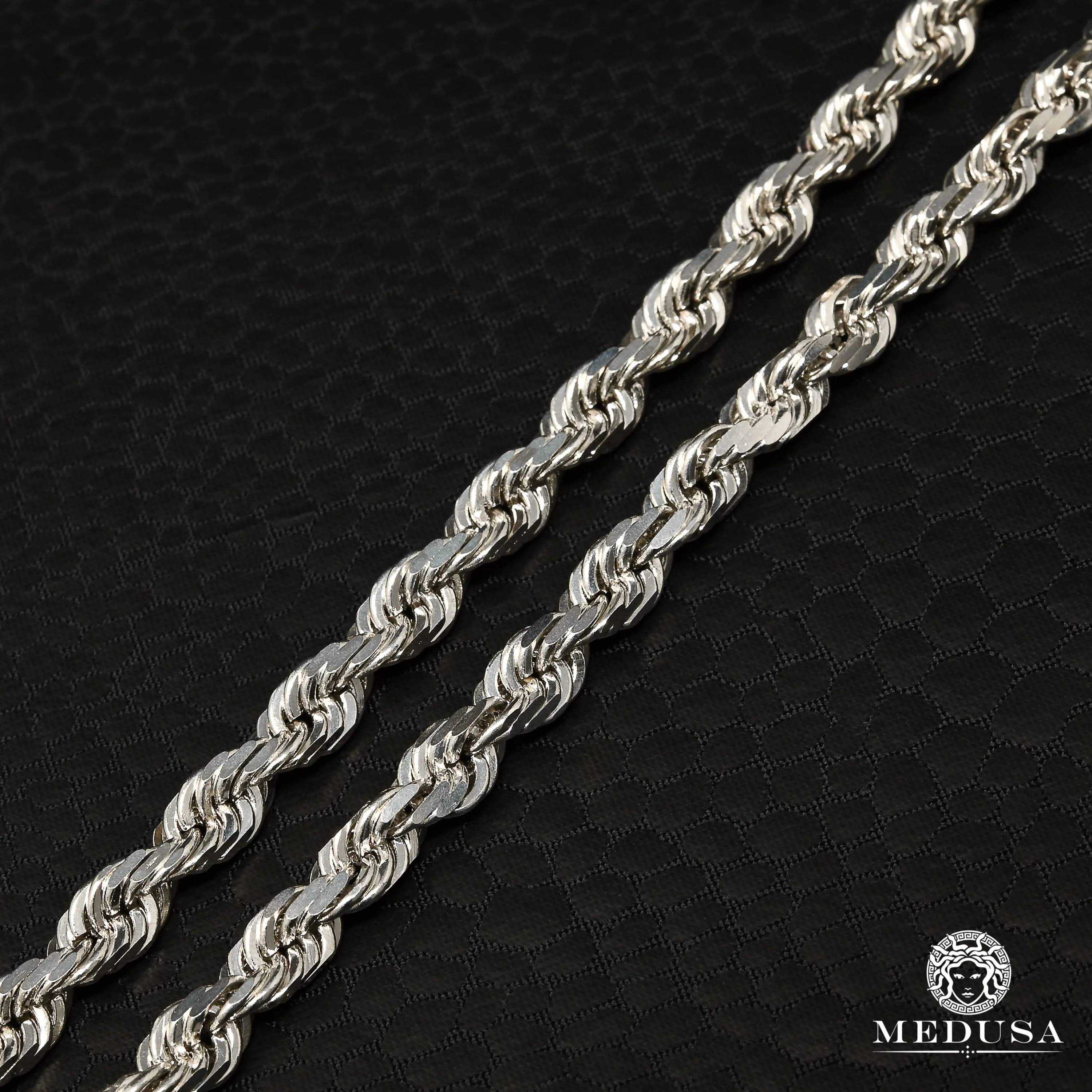 5mm Rope Solid White Gold  - Image 2