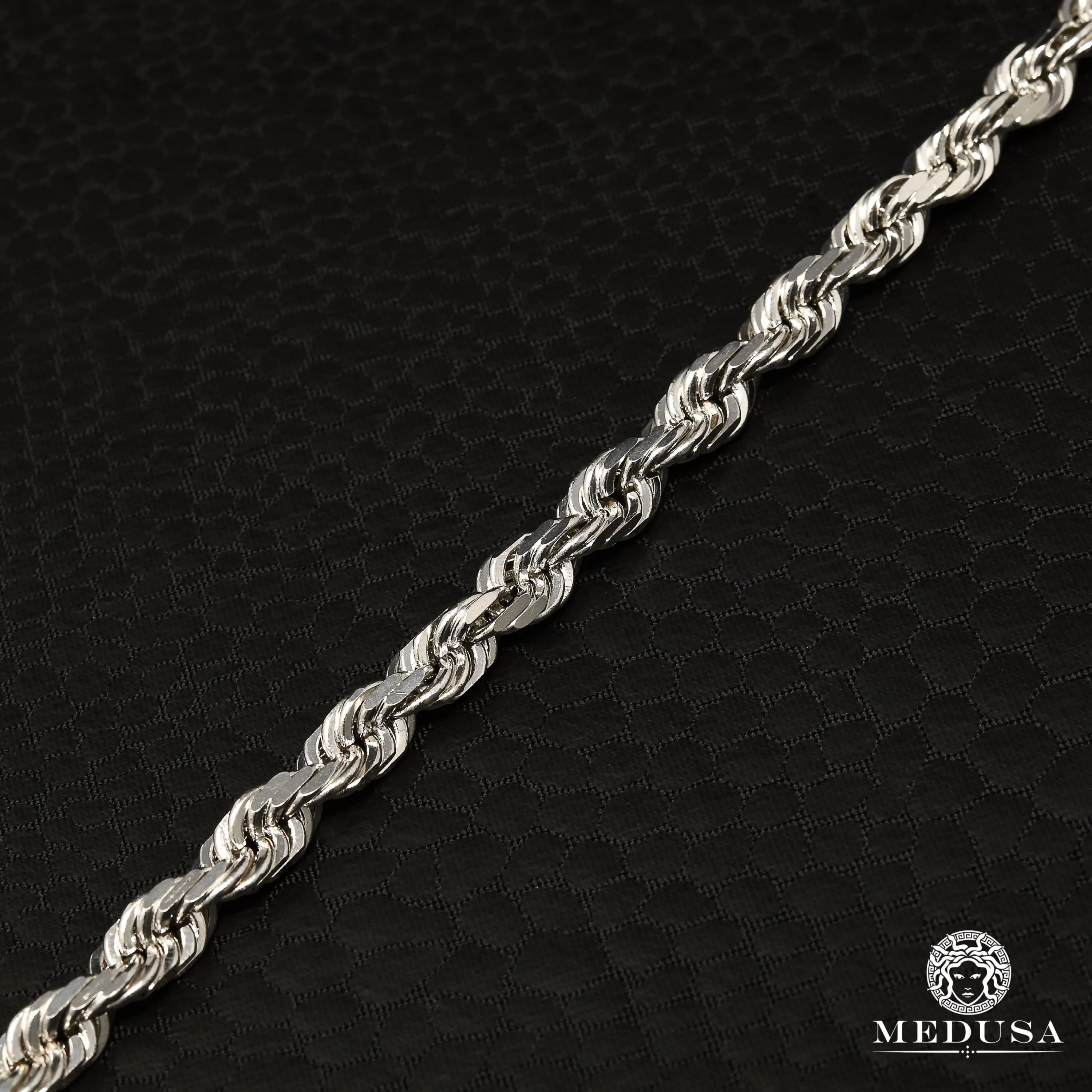 5mm Rope Solid White Gold  - Image 3