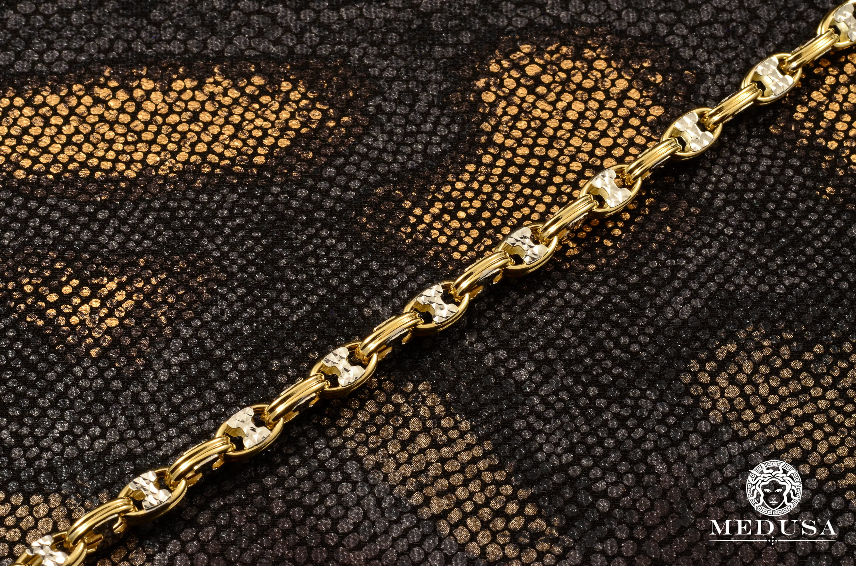 6mm Gucci Bullet Link Bracelet 2 Tones  - Image 2