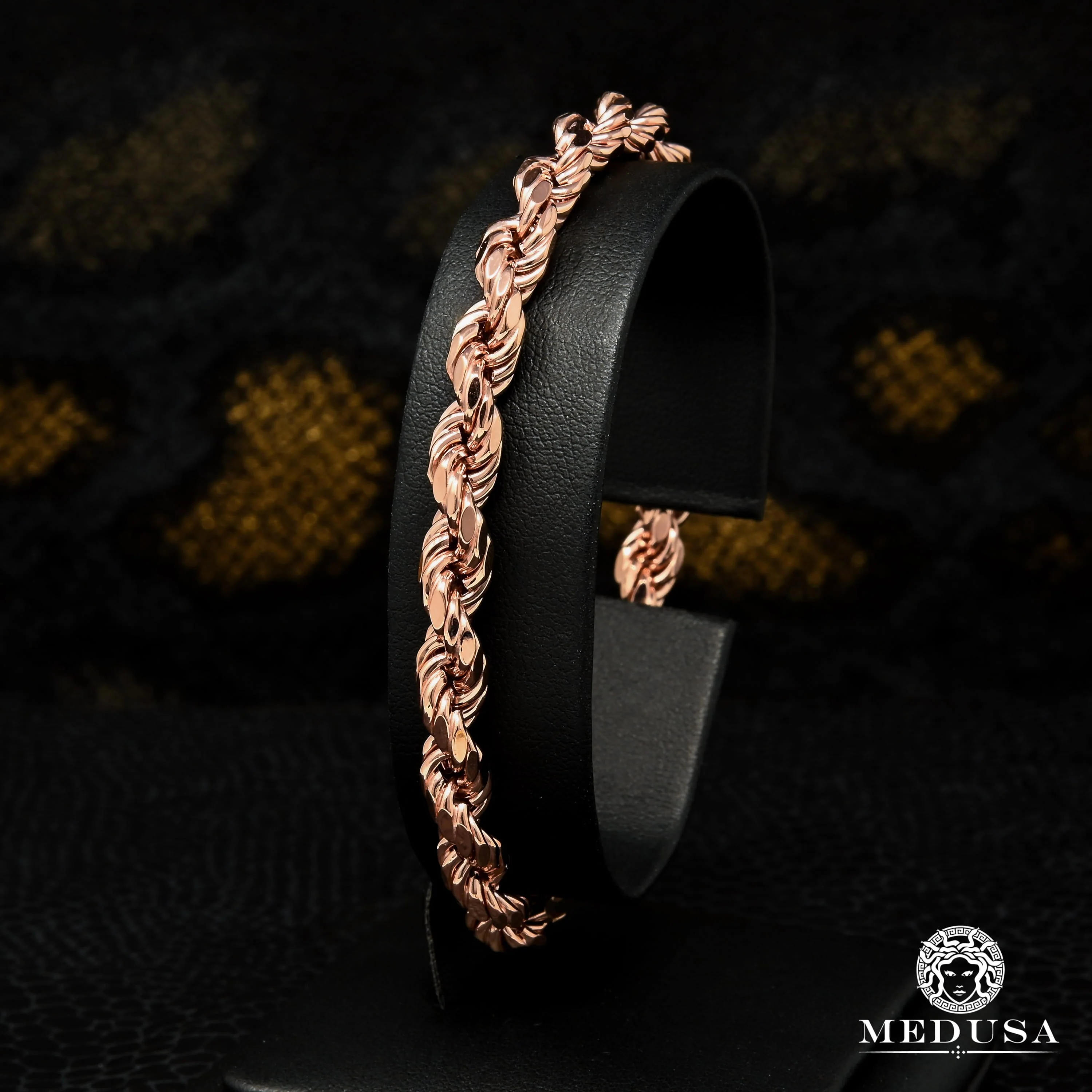 6mm Rope Bracelet Rose Gold