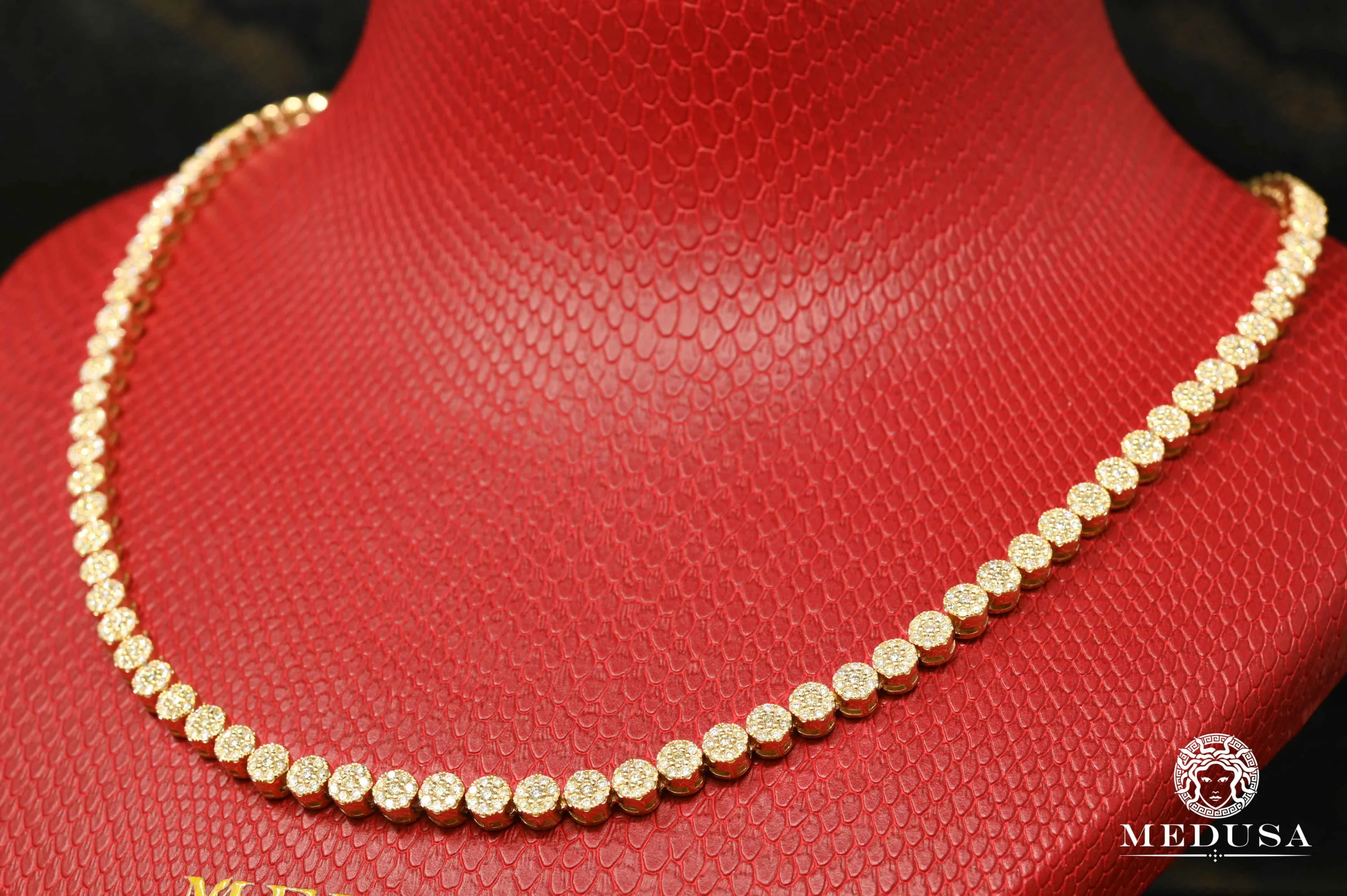 6mm Tennis Flower Yellow Gold