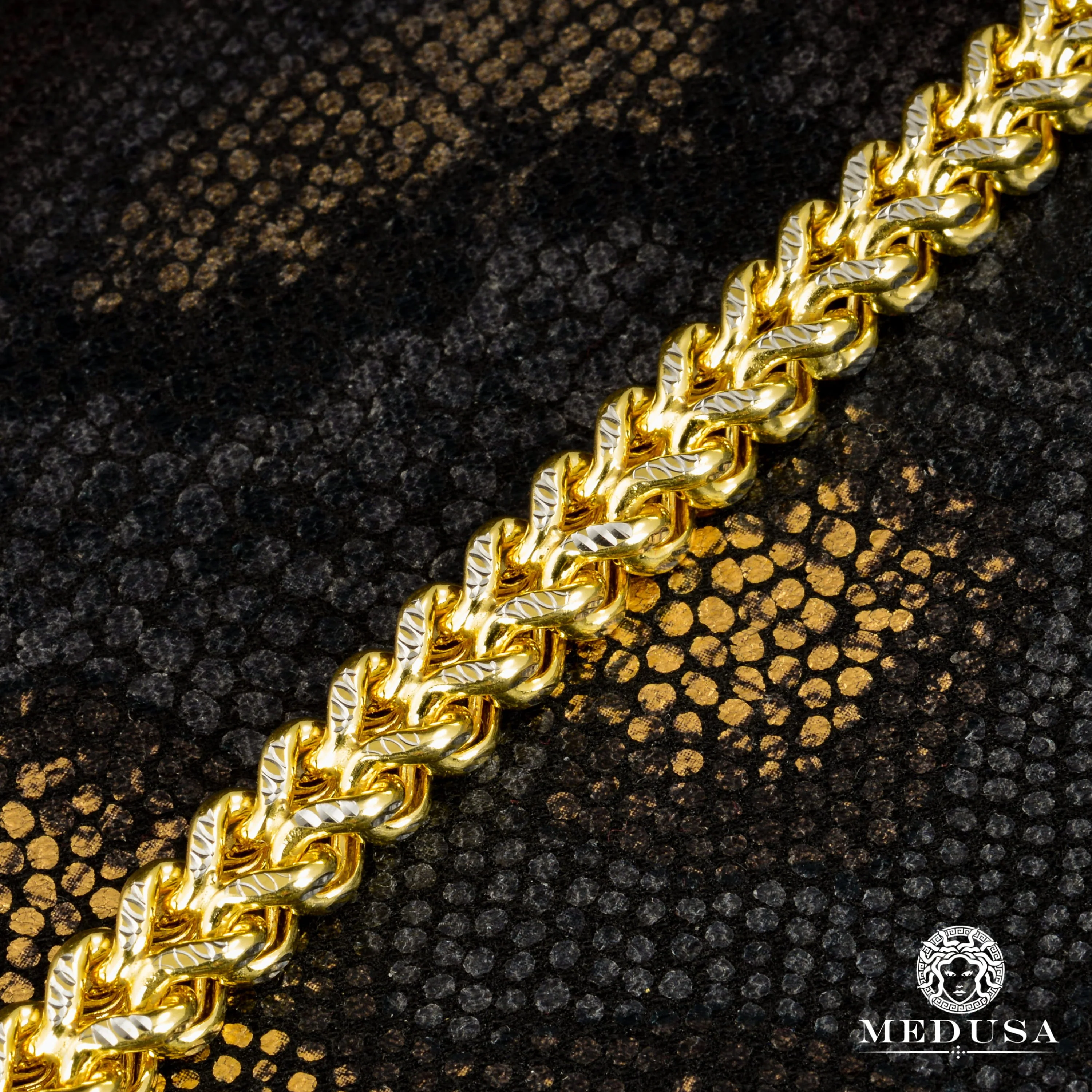 7mm Two-Tone Franco Bracelet 