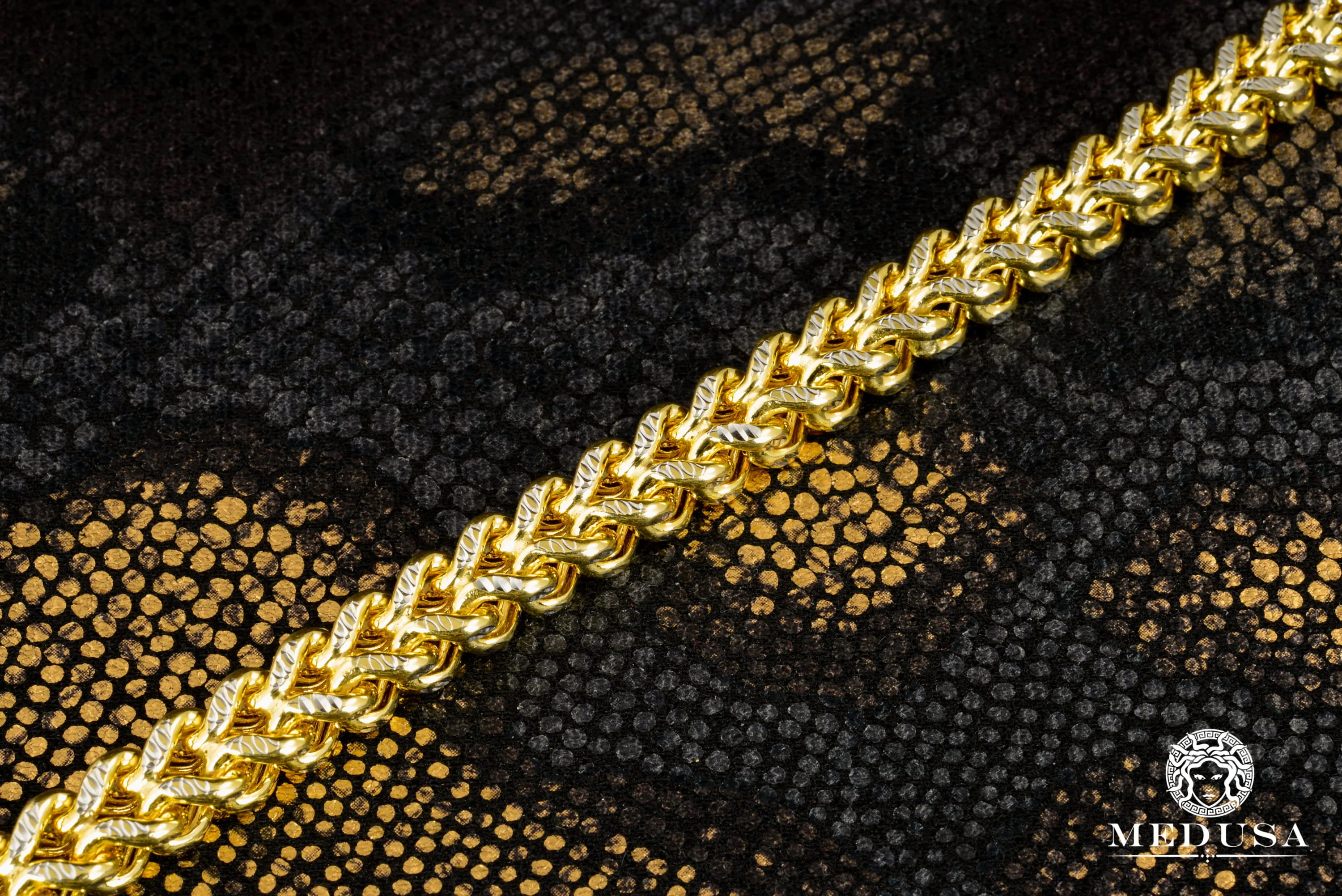7mm Two-Tone Franco Bracelet  - Image 2