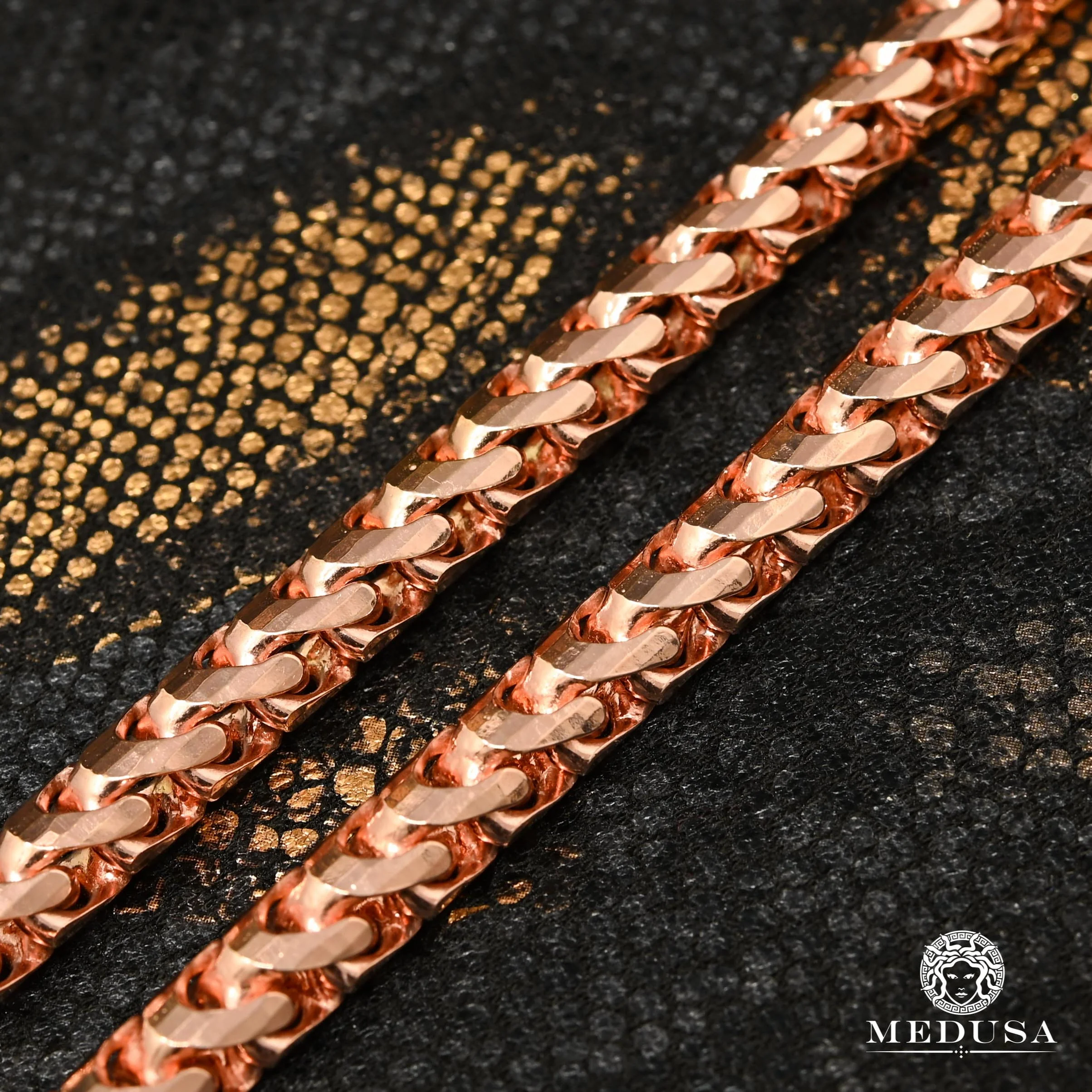 7mm Franco Solid Rose Gold  - Image 2
