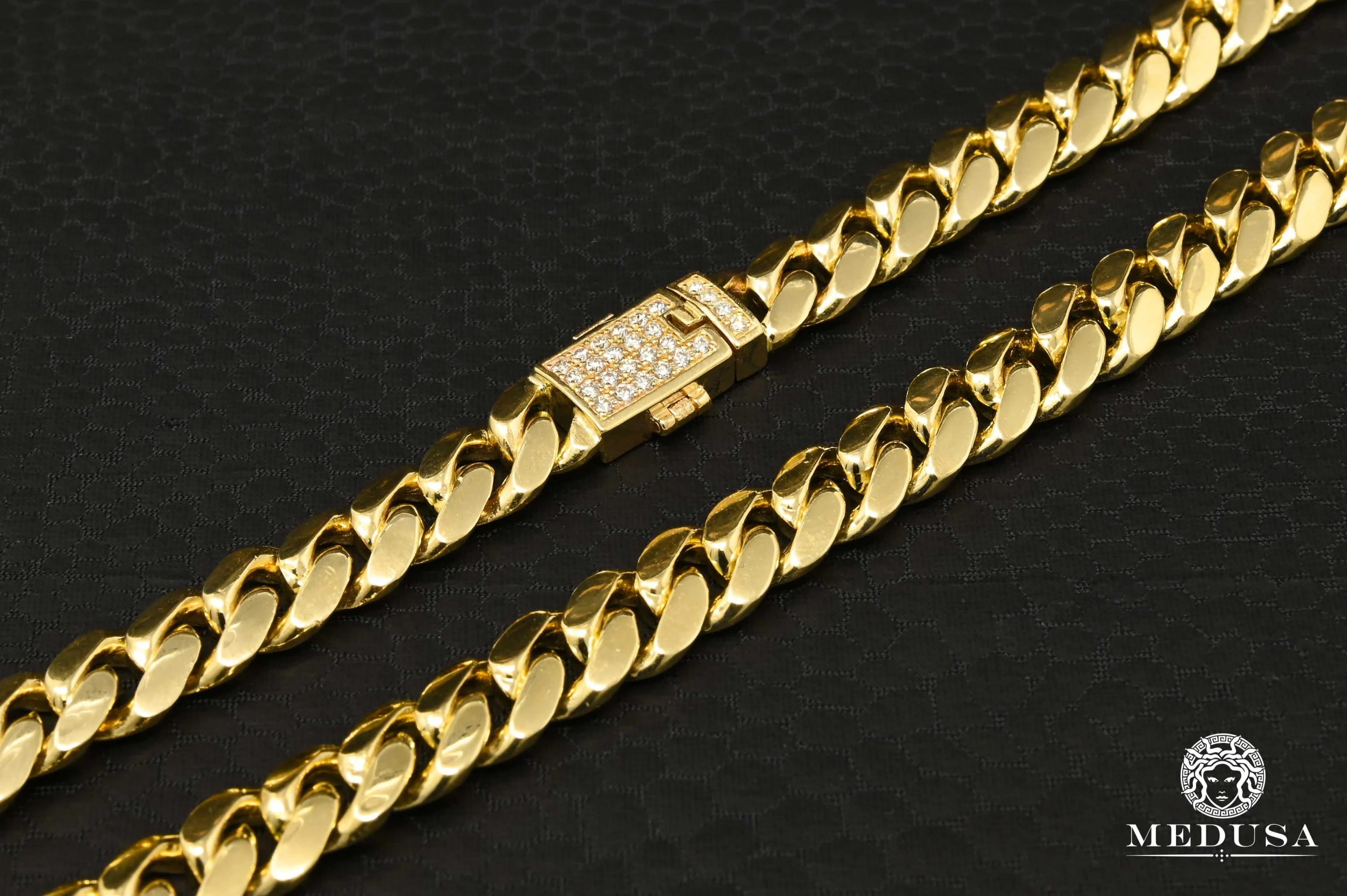 8mm Cuban Bracelet Solid Diamond Lock - Image 3