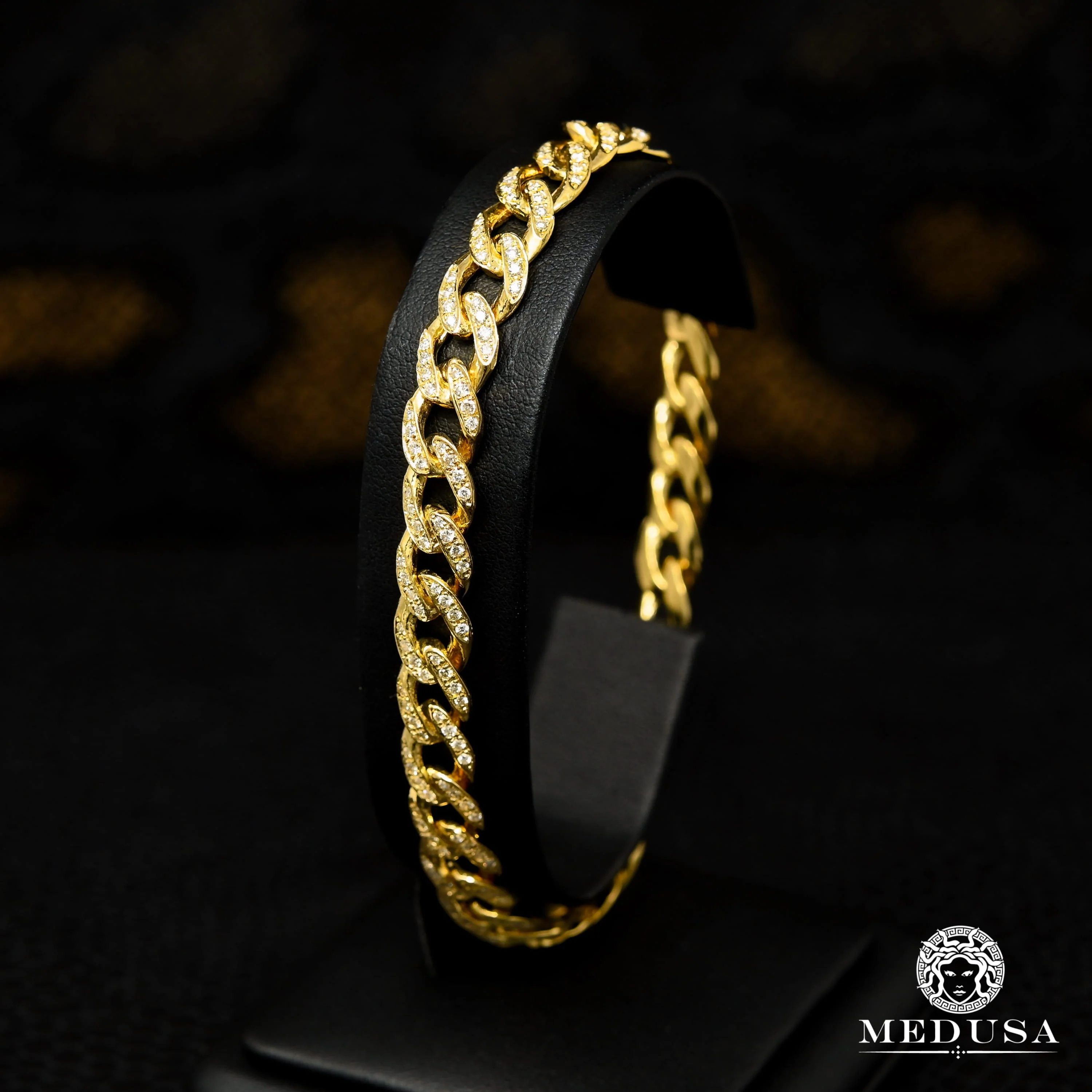 8mm Diamond Curb Bracelet 