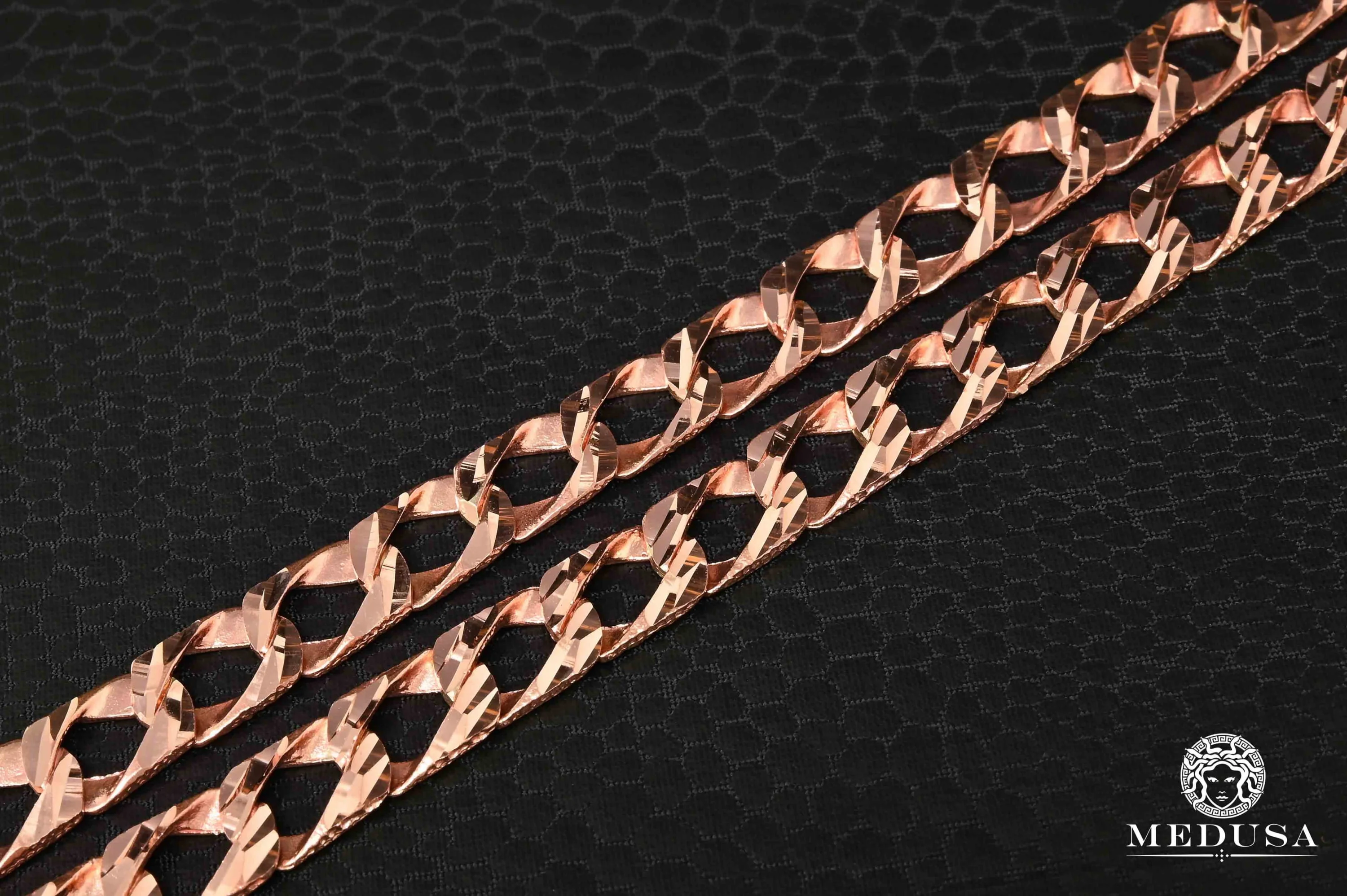 8mm Meshy Bracelet M150 Rose Gold - Image 3