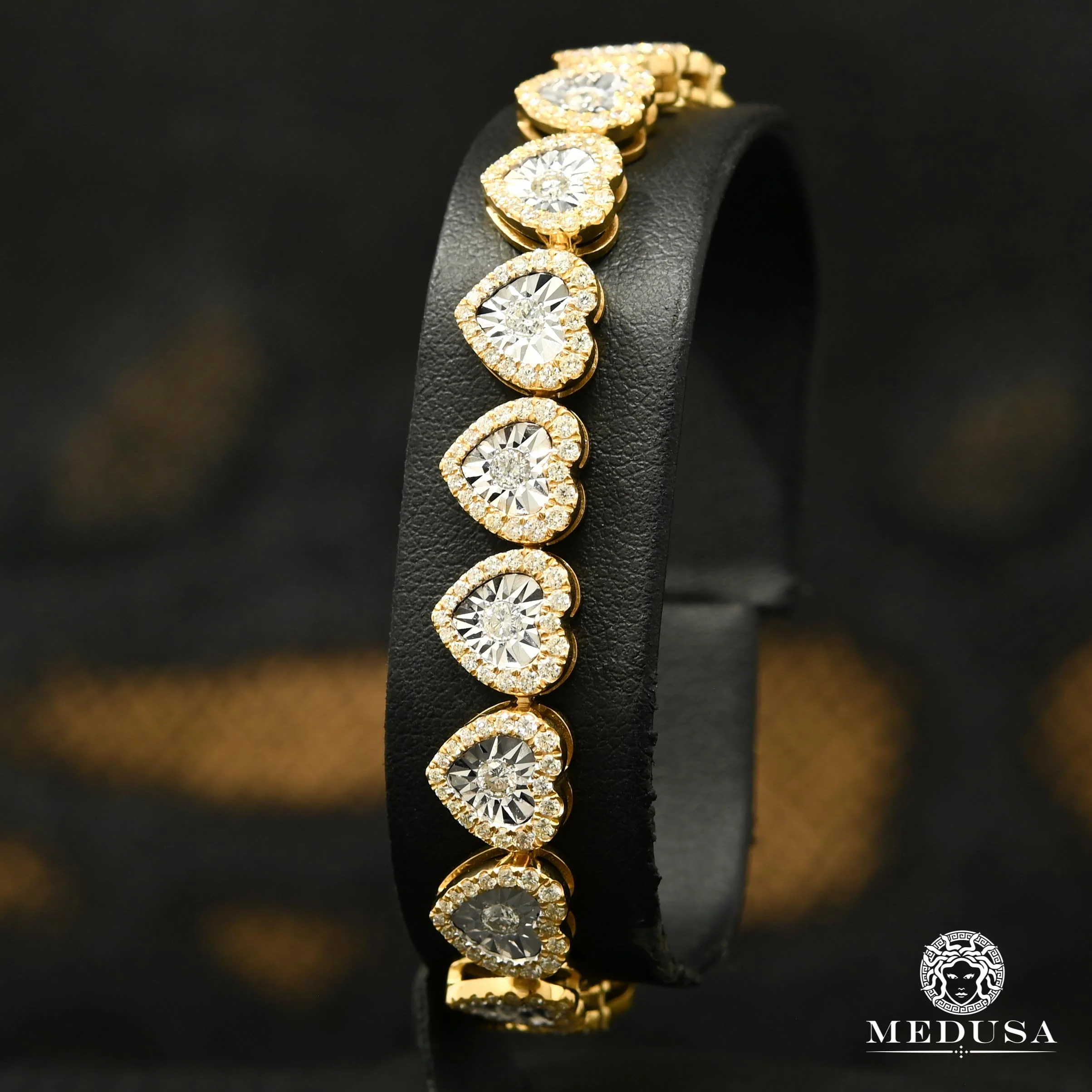 9mm Invisible Heart Tennis Bracelet