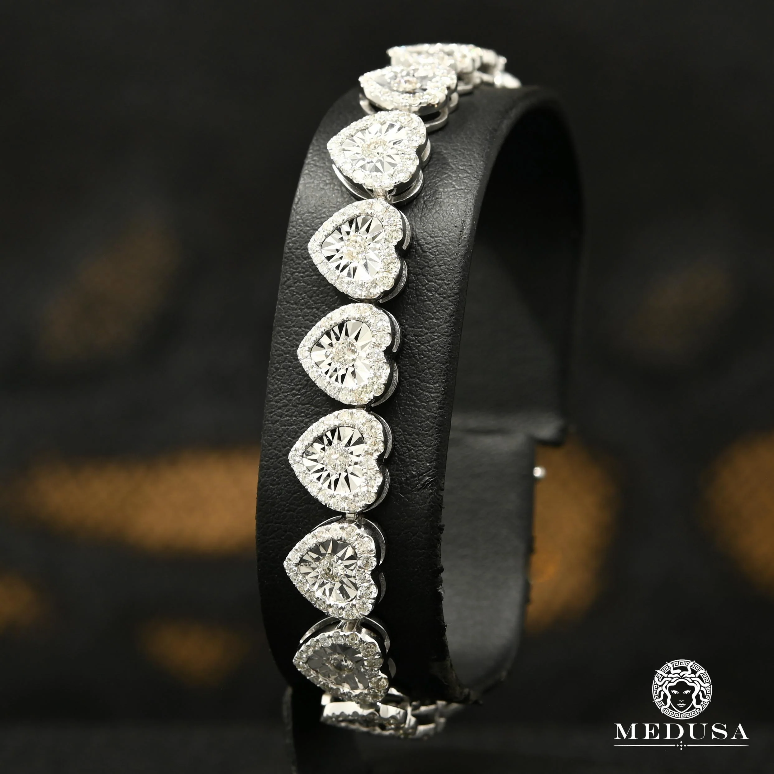 9mm Invisible Heart Tennis Bracelet - Image 2