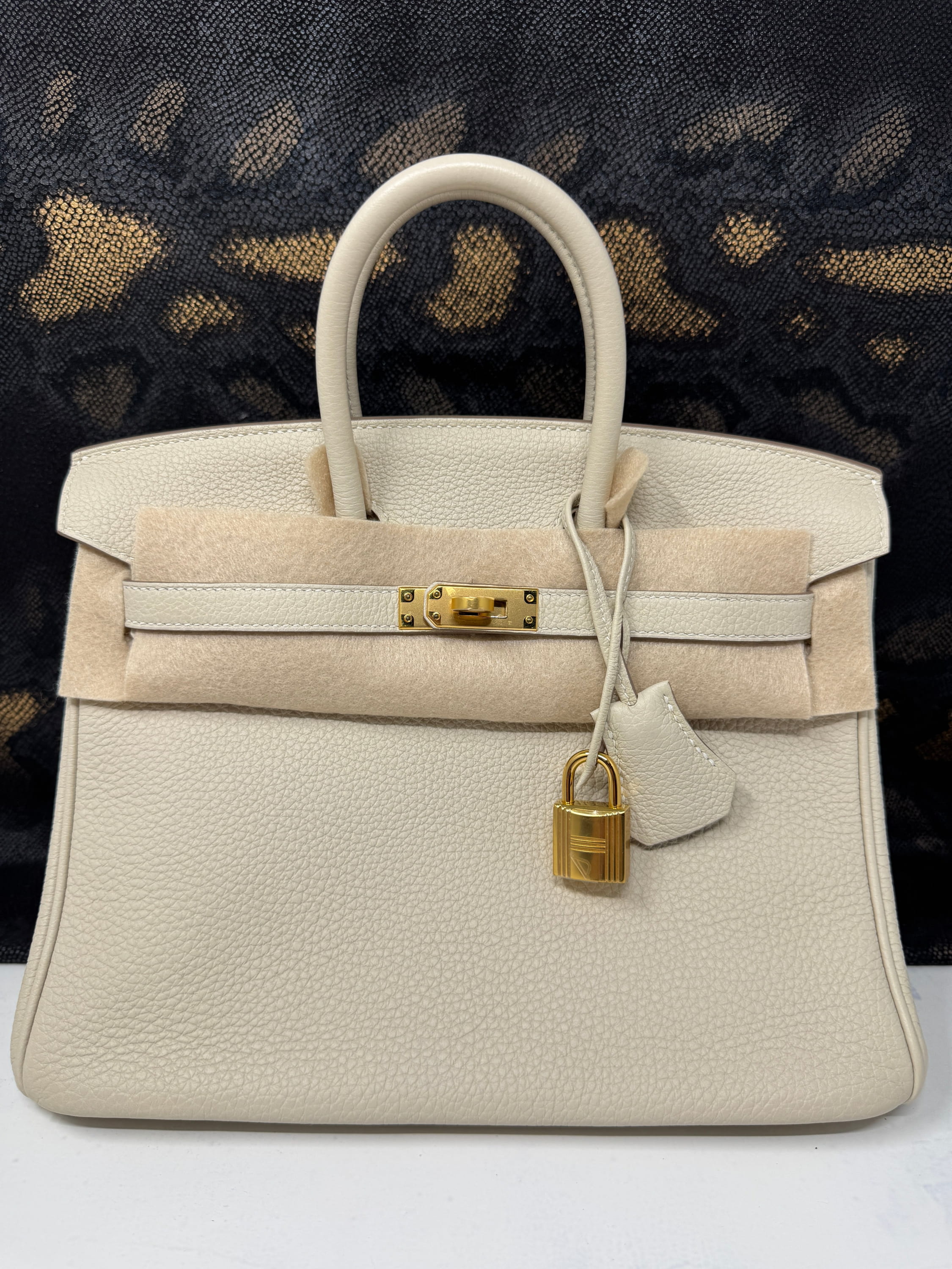 Birkin 25 Togo Chalk Gold Hardware