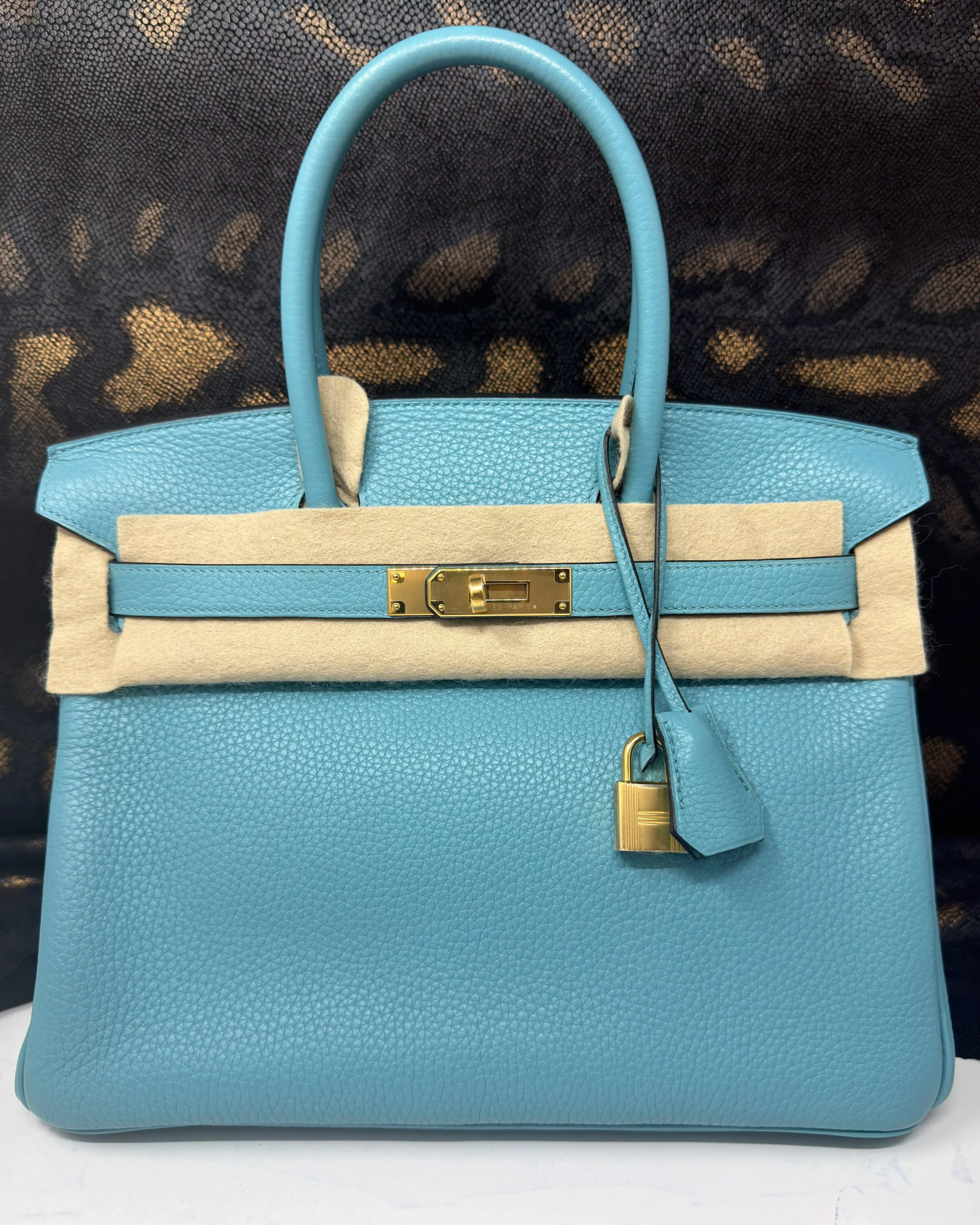 Birkin 30 Togo Blue Atoll Gold Hardware