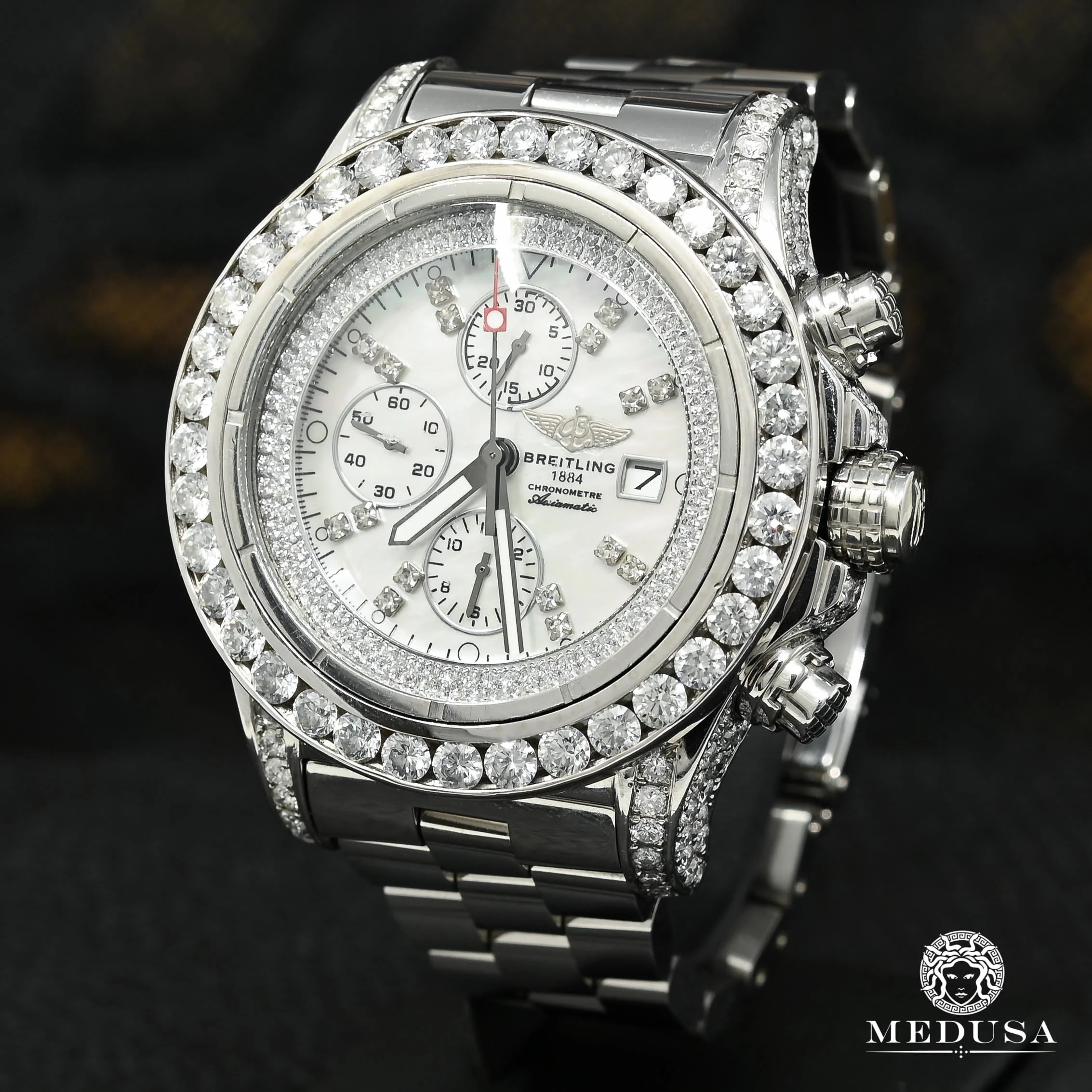 Breitling Super Avenger - Iced ''Mother of Pearl''