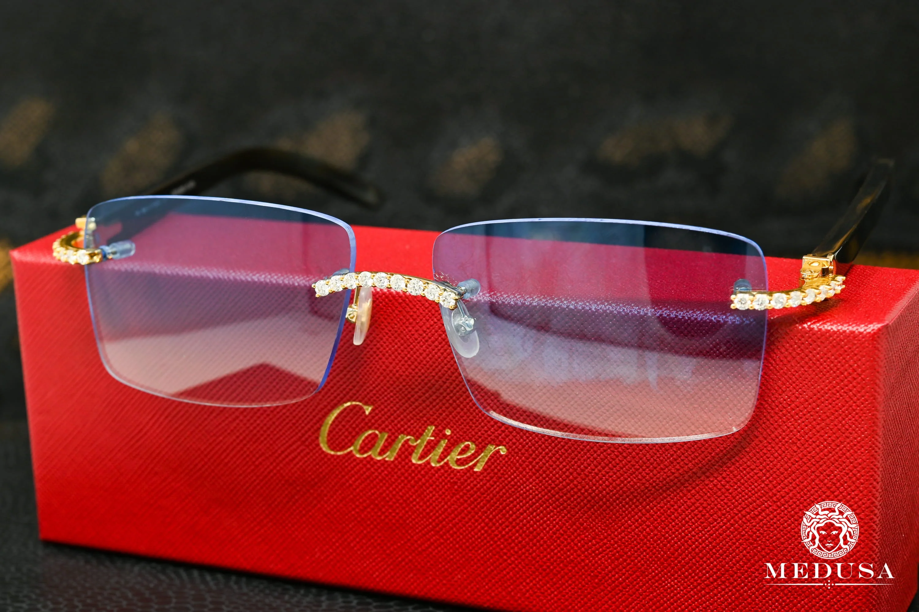 Cartier Black Horn | Gold & Blue