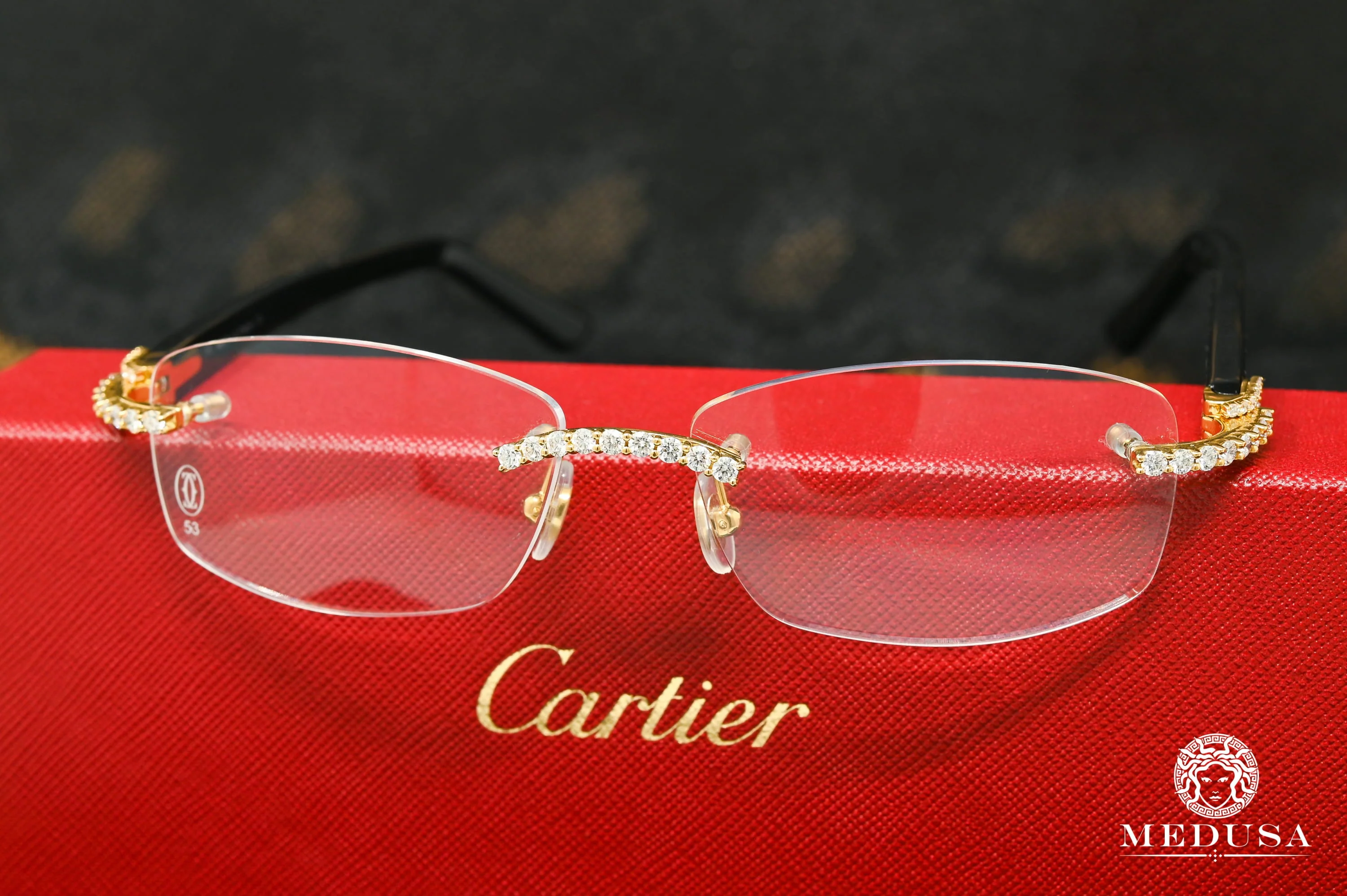 Cartier Black Horn | Gold & White